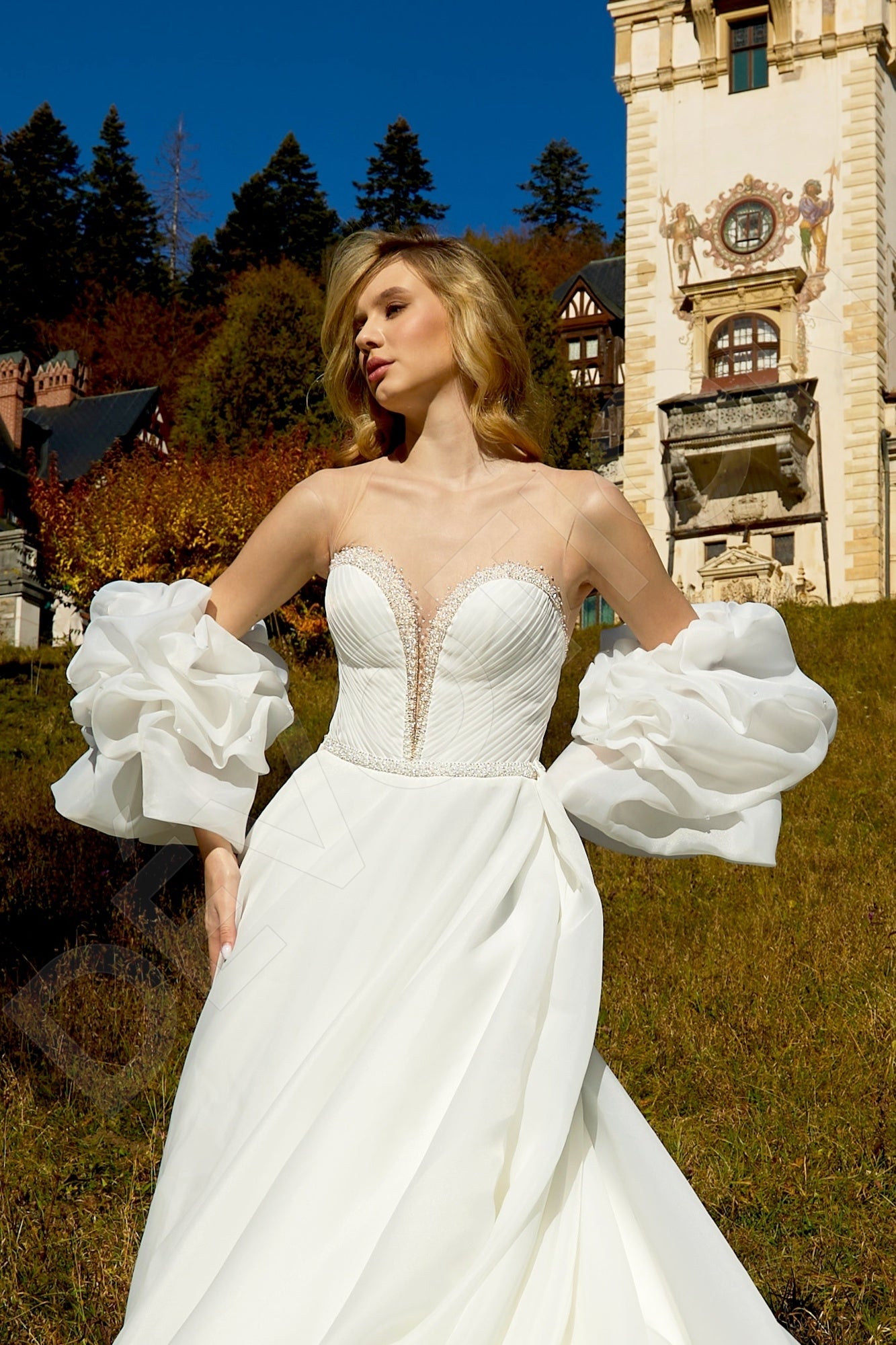 knee length dresses for ladies A Line Floor Length Tulle Prom Dresses Lace Appliques main image 1