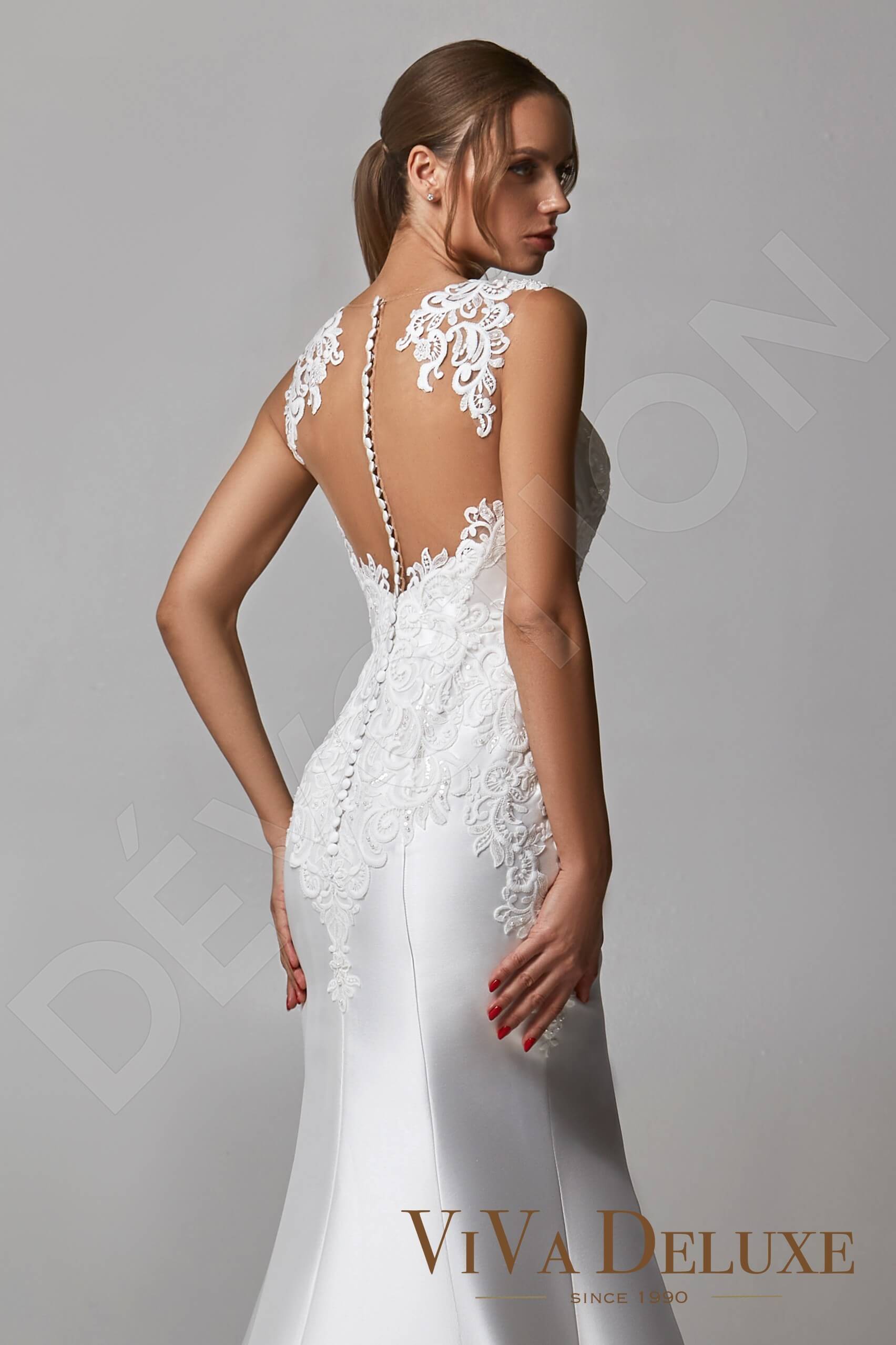 chinese dress ladies Illusion Lace Trumpet Wedding Dress – Brydealo main image 0