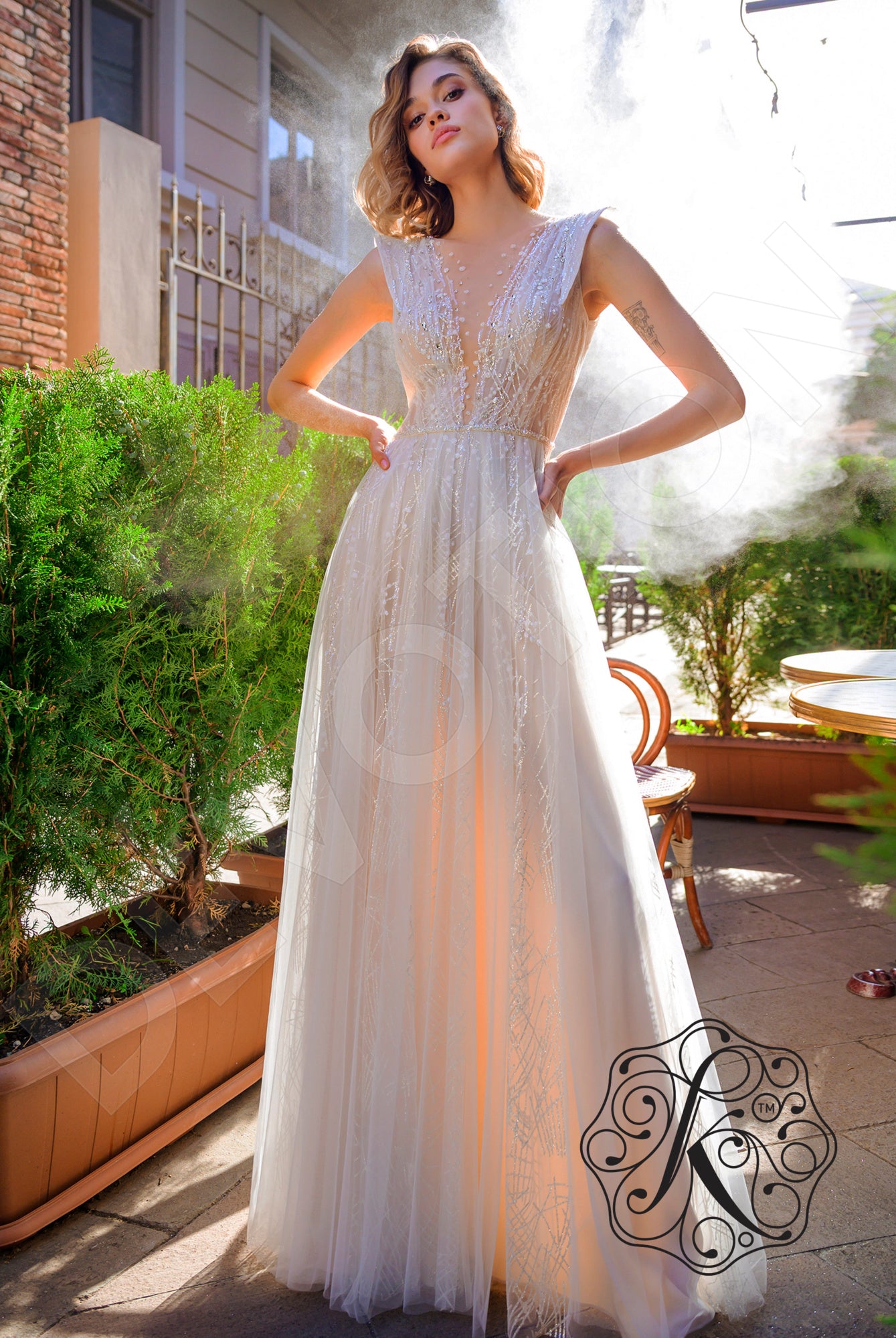 Custom-Made A-line Illusion Wedding Dress  $2,150 | Devotion Dresses