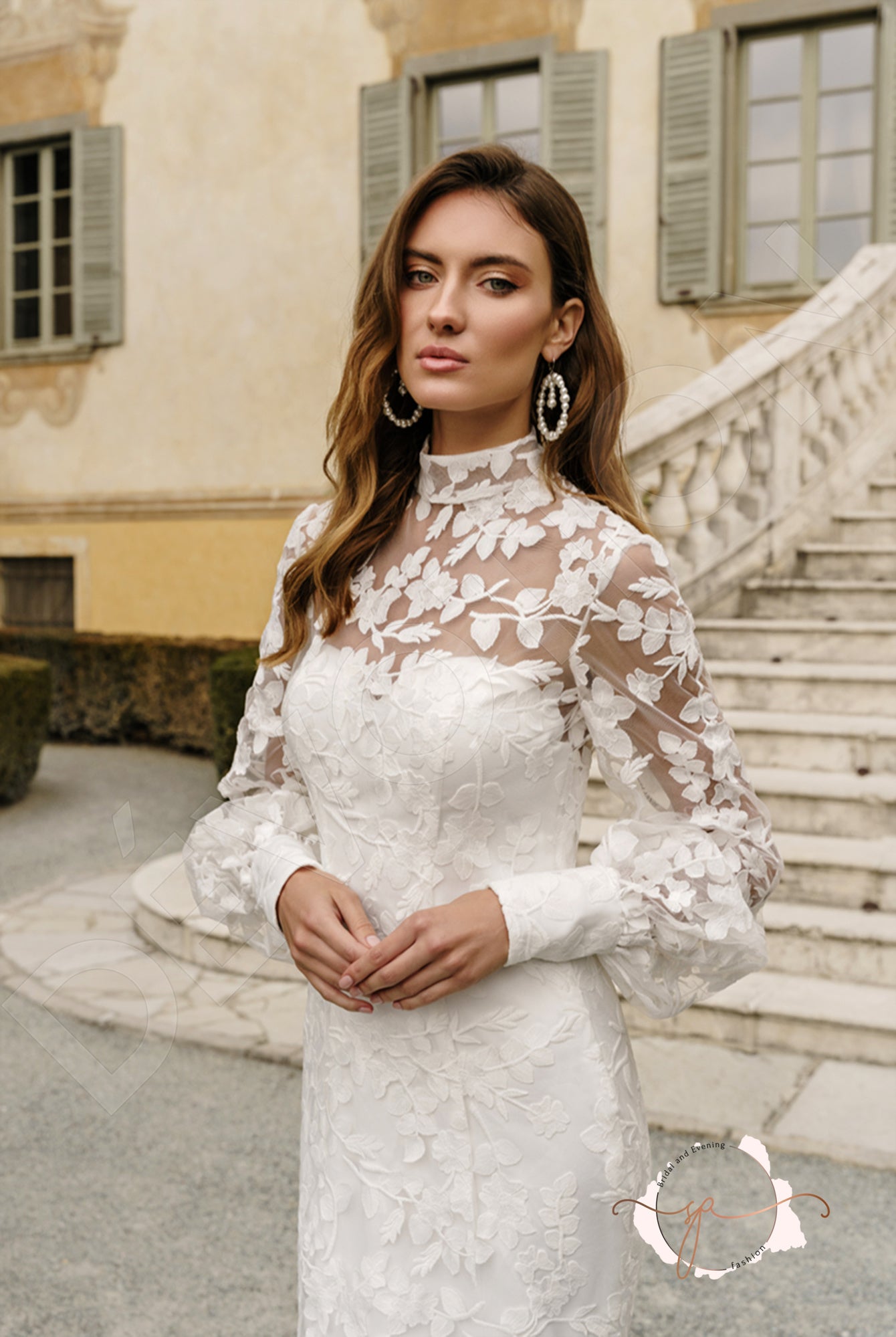 knee length dresses for ladies Classical Fairy Wedding Dresses Long sleeve Lace Mermaid Bridal Gowns –  TANYA BRIDAL main image 0