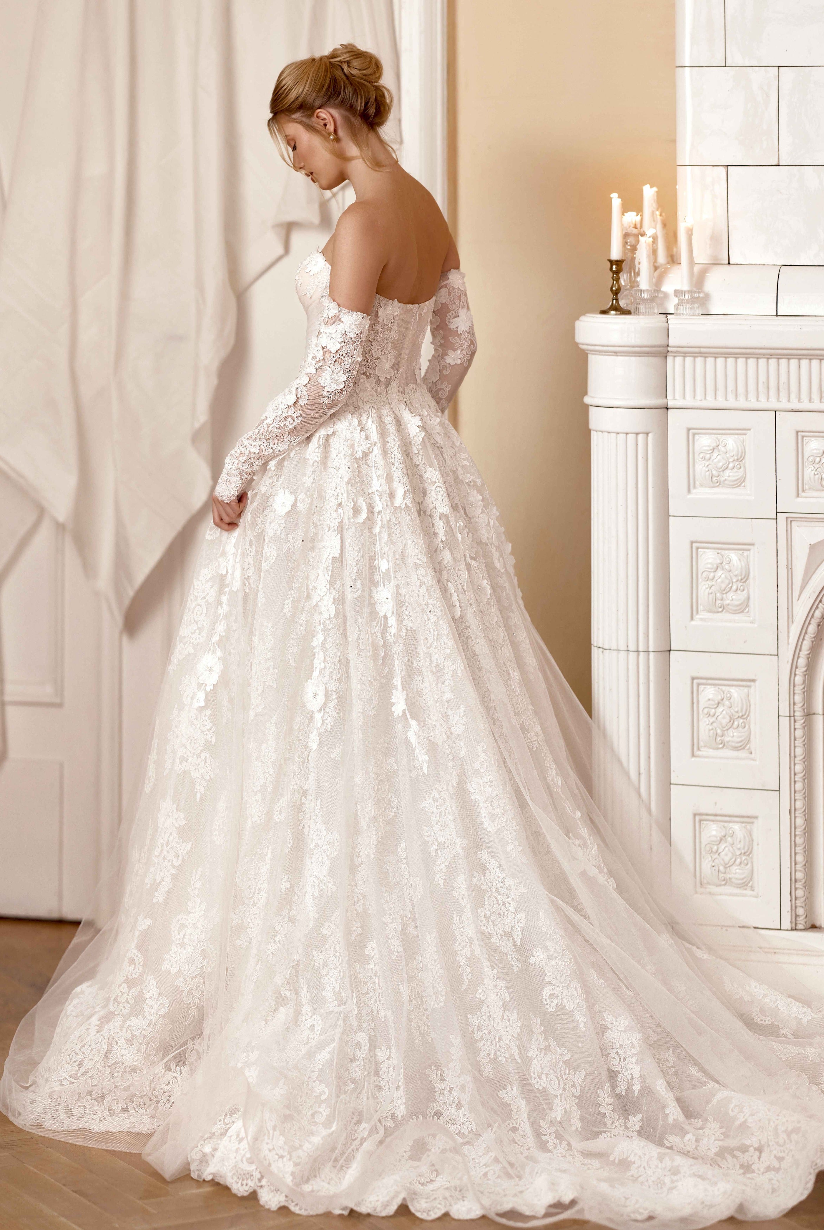 a line romantic wedding dress Elle Modified A Line Wedding Dress