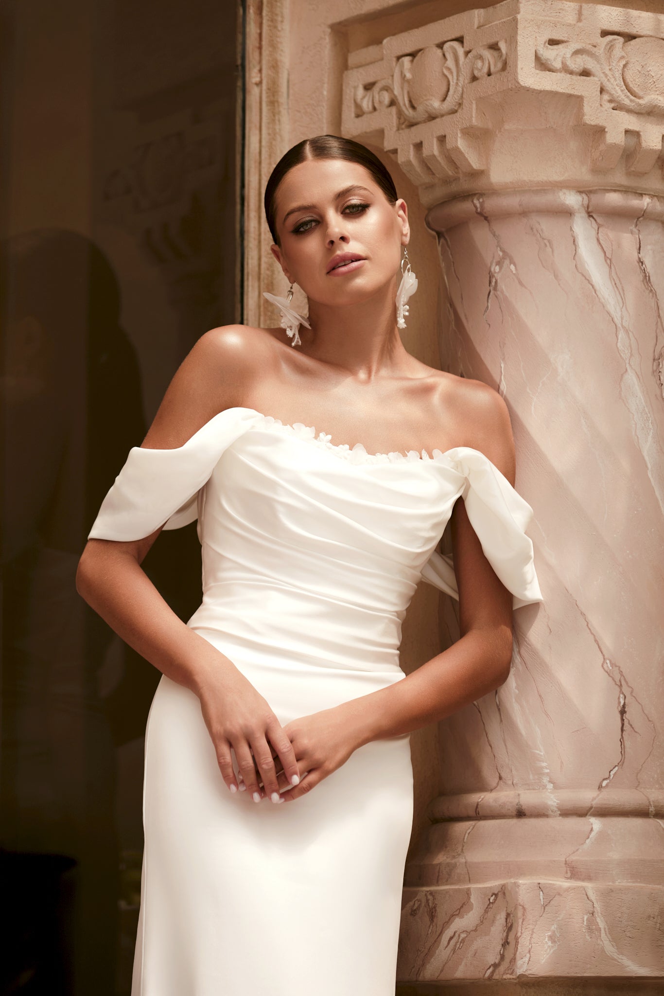 carters mermaid dress Carter — Custom-Made Mermaid Straight across Neckline Wedding Dress