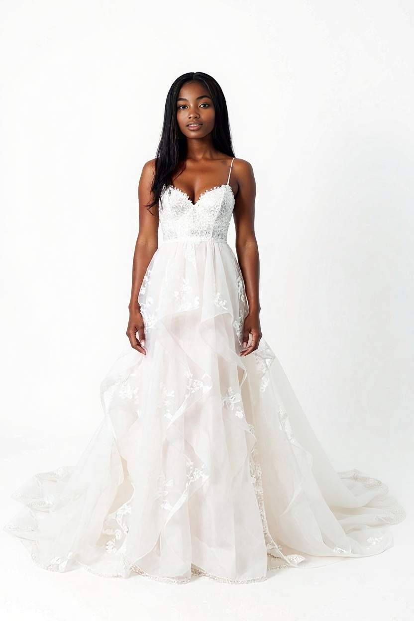 Clyra Princess/Ball Gown Sweetheart Milk Wedding dress, a fairytale gown designed for dreams to come true.