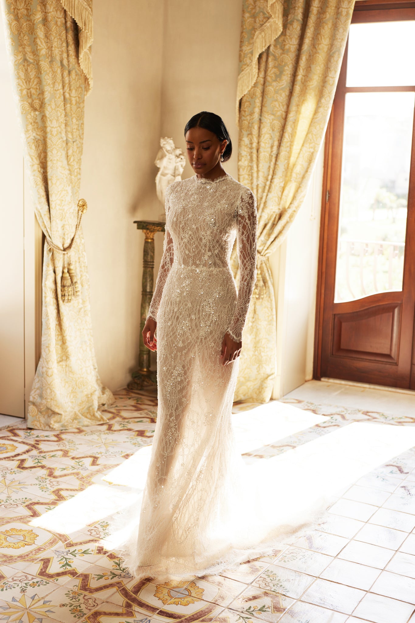 Custom-Made A-line High neck Wedding Dress $2,400 | Devotion Dresses Custom-Made A-line High neck Wedding Dress $2,400 | Devotion Dresses