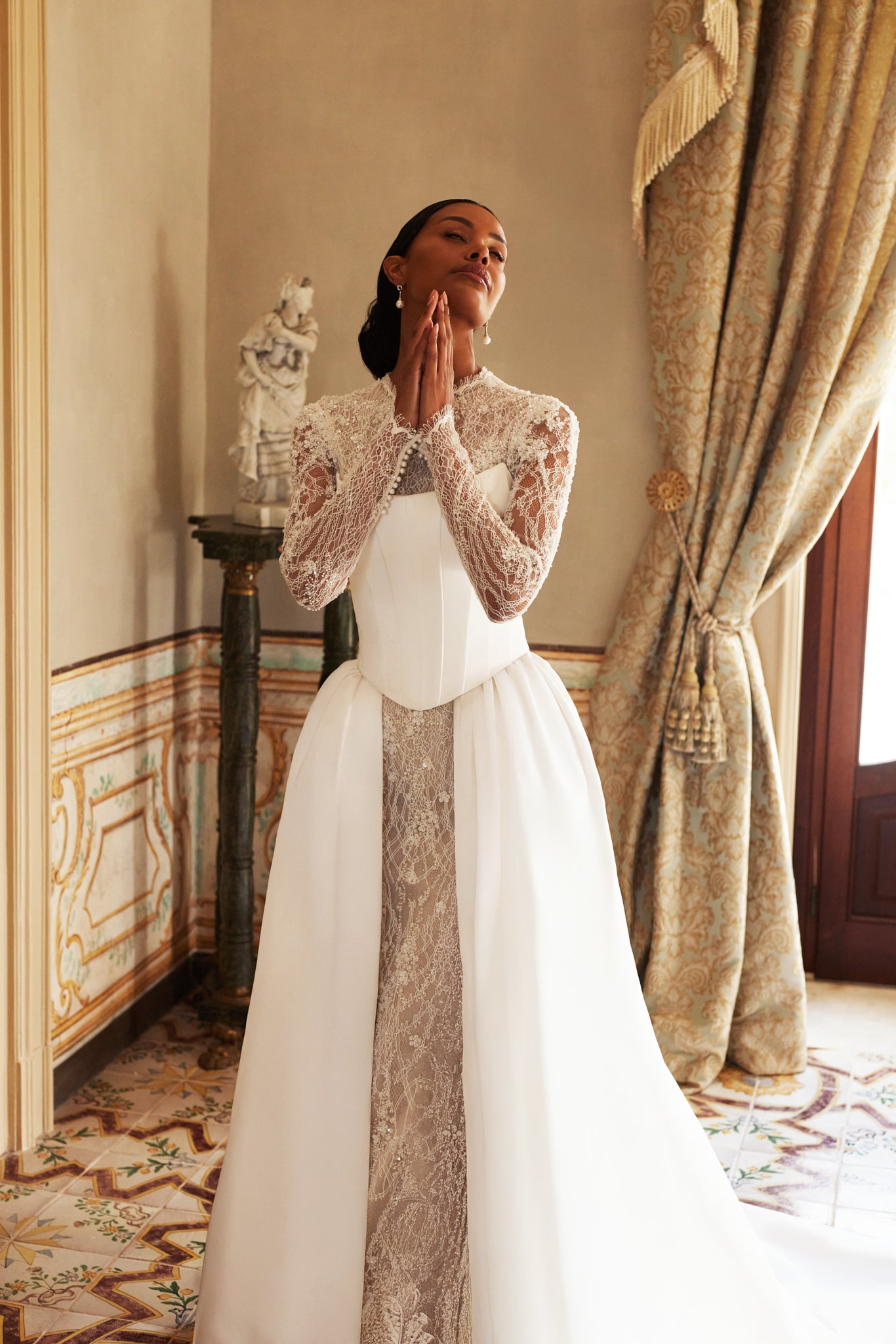 Custom-Made A-line High neck Wedding Dress  $2,400 | Devotion Dresses