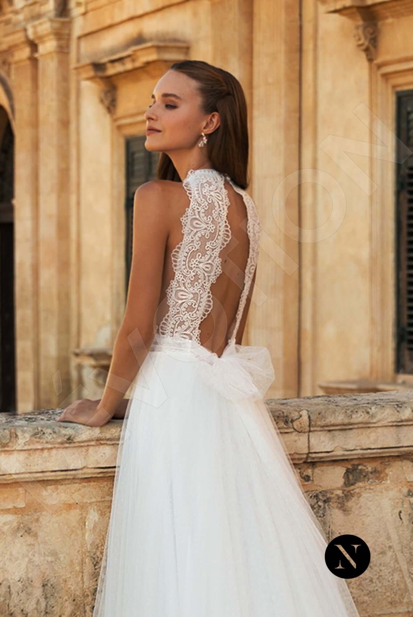 Helena  Custom-Made A-line Halter Neckline Wedding Dress