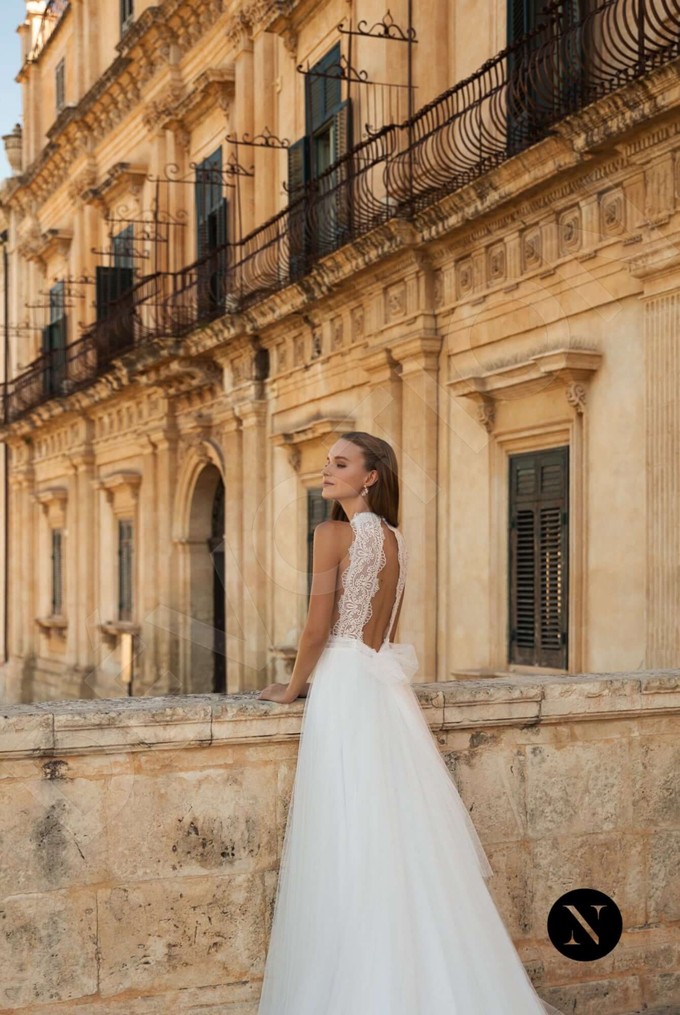 Helena  Custom-Made A-line Halter Neckline Wedding Dress