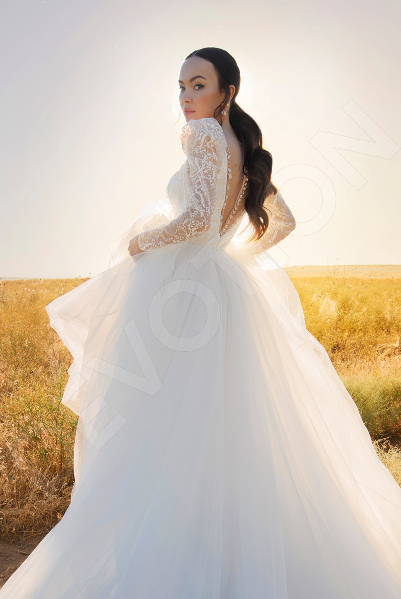light in the box a line wedding dress Ruffle Slit Maxi Dress M / Yellow