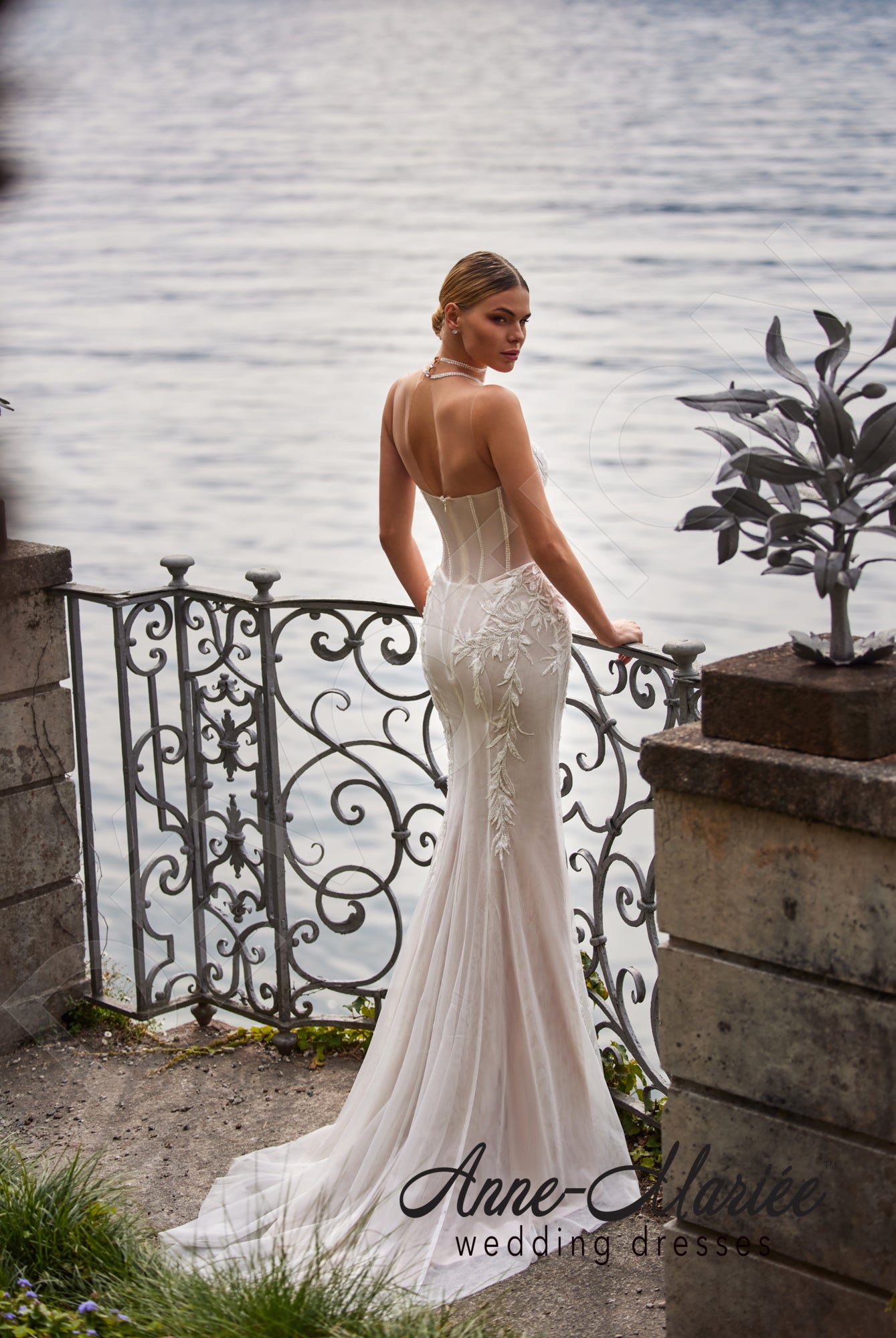 slim fit dress slacks Mermaid/Trumpet Attractive Floor-length V-neck Lace Wedding Dress,MW439 main image 0