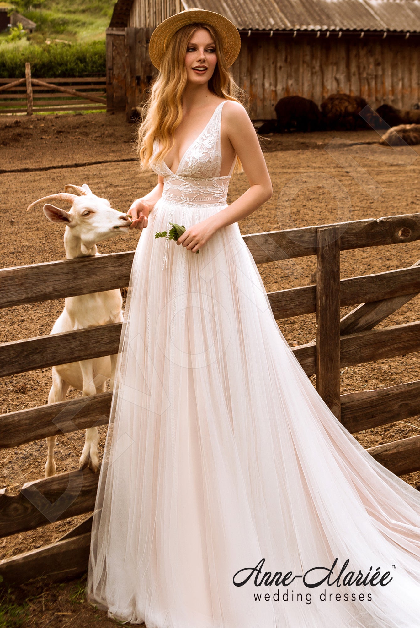 Custom-Made A-line Deep V-neck Wedding Dress $2,300 | Devotion Dresses Custom-Made A-line Deep V-neck Wedding Dress $2,300 | Devotion Dresses