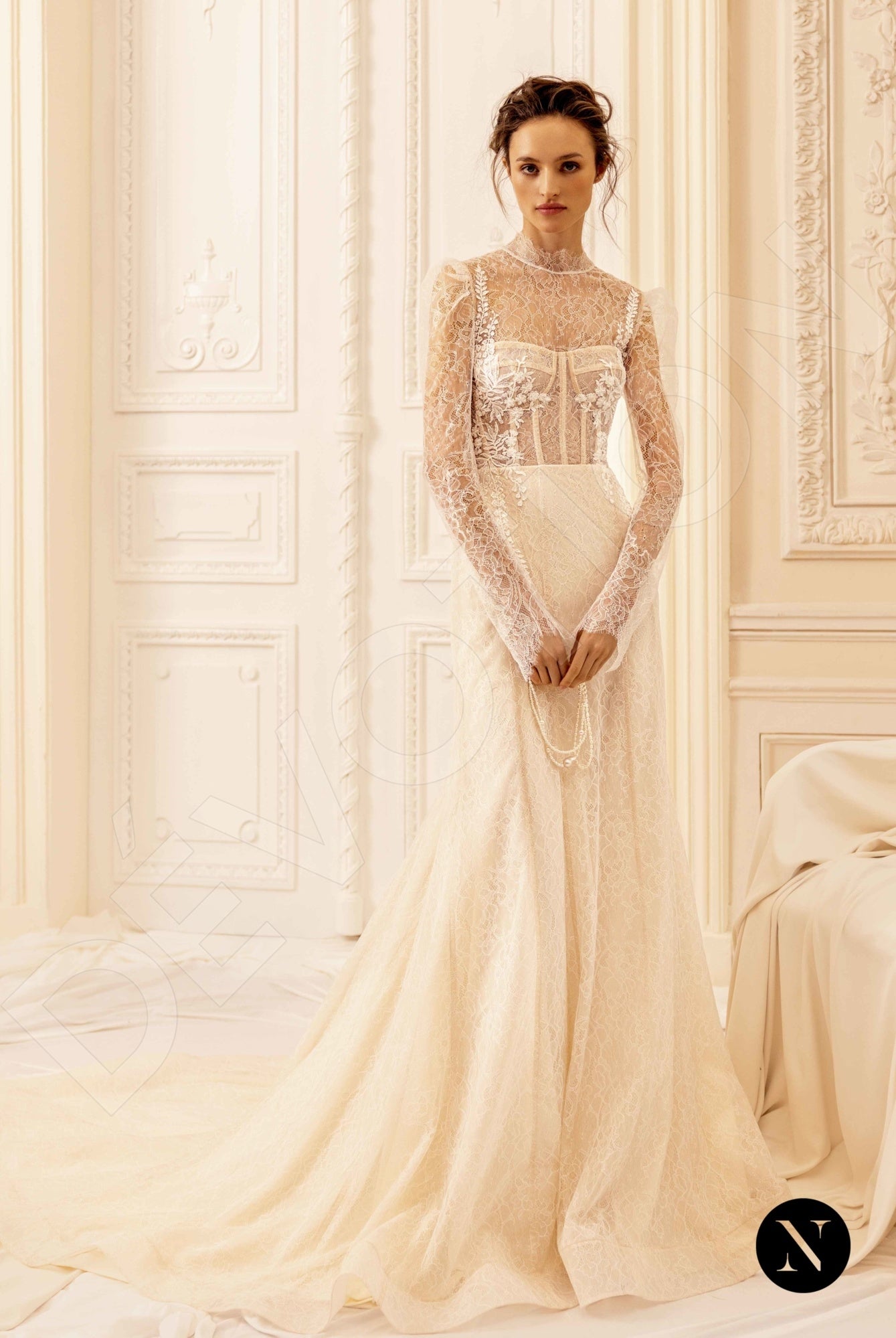 Nava  Custom-Made Mermaid High neck Neckline Wedding Dress