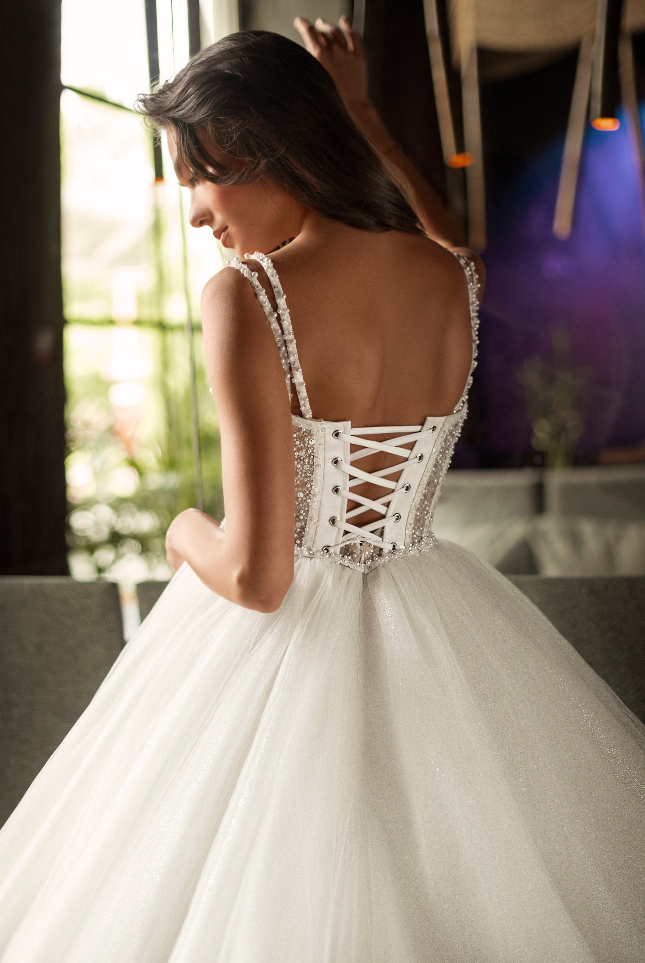 sweet symphony dress ivory Sweet Drama, Bold Romance Ending the Lace Symphony reveals with "Sybil" a breathtaking princess gown in ivory Mikado and beaded Chantilly lace. With a voluminous slit skirt, draped cups, and