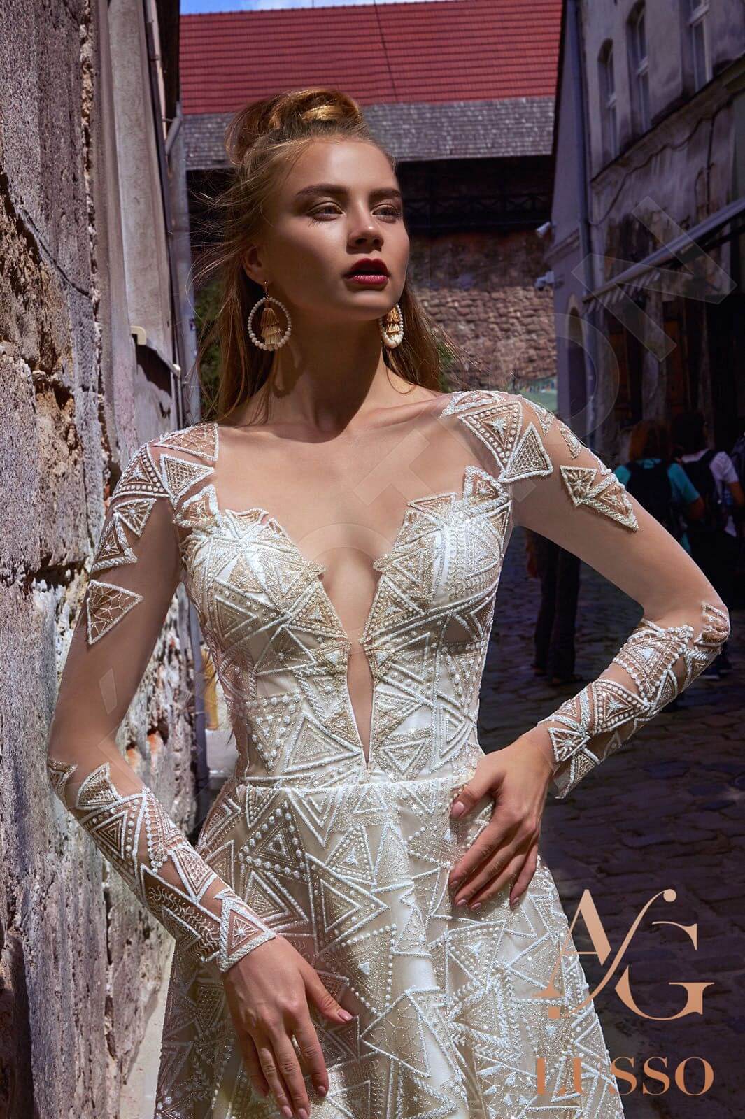 Custom-Made A-line Illusion Wedding Dress  $2,050 | Devotion Dresses