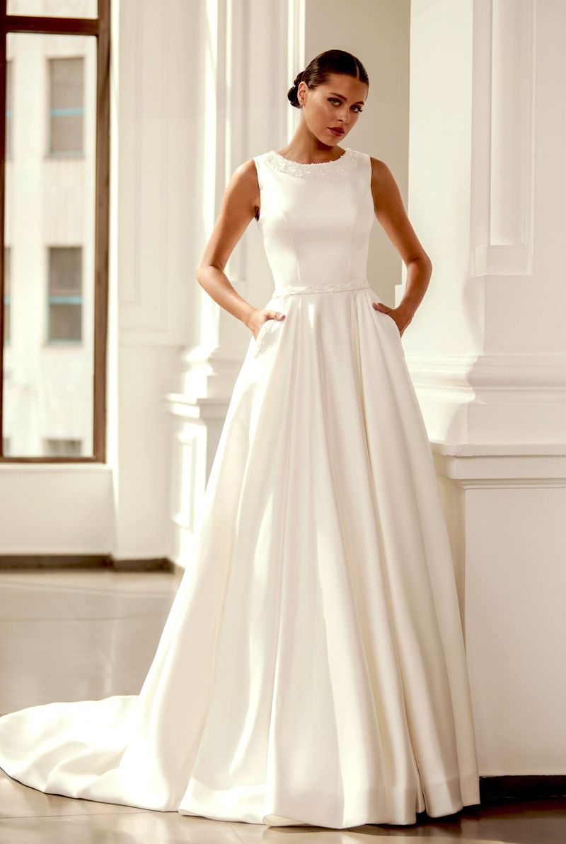 Agnes Custom-Made A-line Scoop Neckline Wedding Dress Agnes Custom-Made A-line Scoop Neckline Wedding Dress