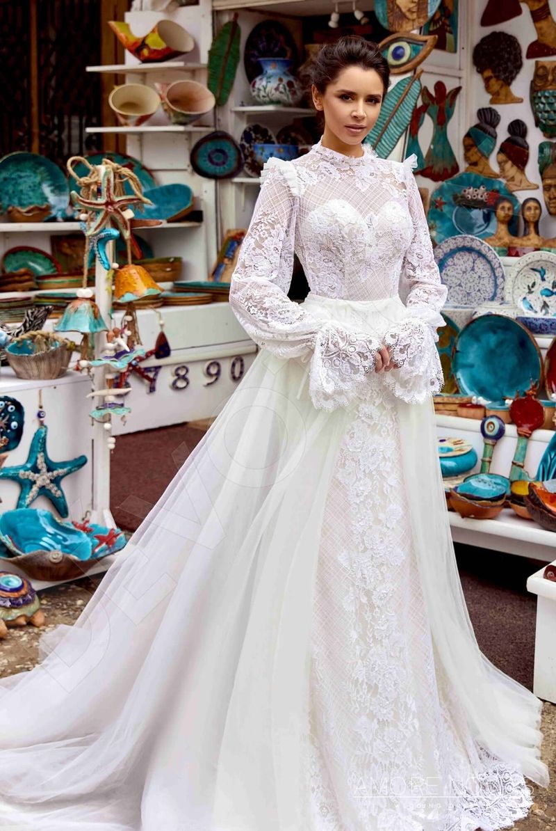 Custom-Made Mermaid High neck Wedding Dress $1,890 | Devotion Dresses Custom-Made Mermaid High neck Wedding Dress $1,890 | Devotion Dresses