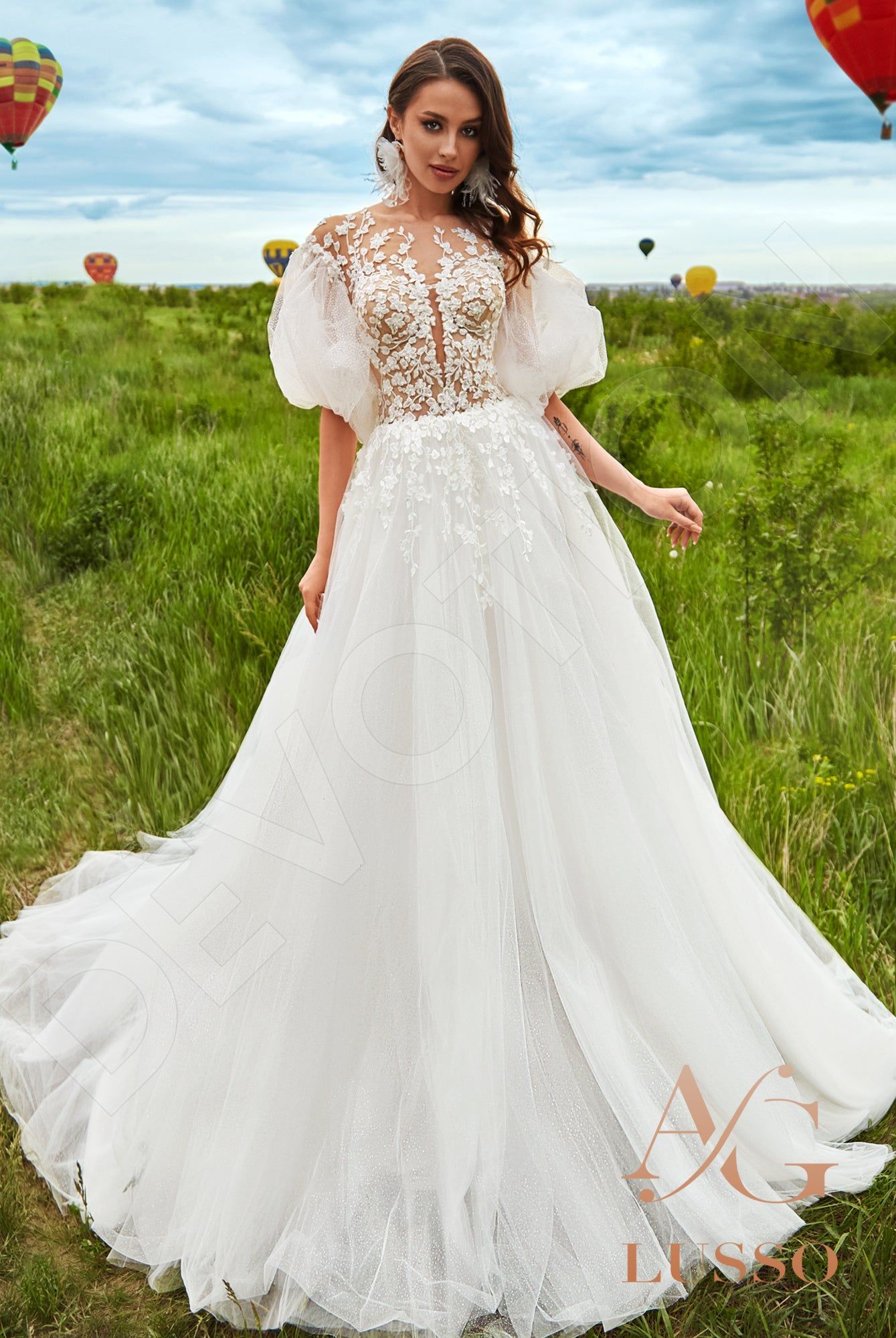 chinese dress ladies WL038-Cap Sleeve Bridal Ball Gown-Andrea & Leo main image 0