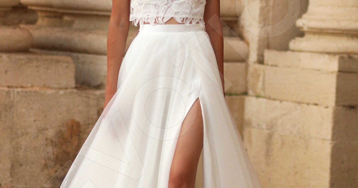 low waist a line wedding dress 44393: Dropped Waist A-Line Bridal Gown with Off The Shoulder Neckline