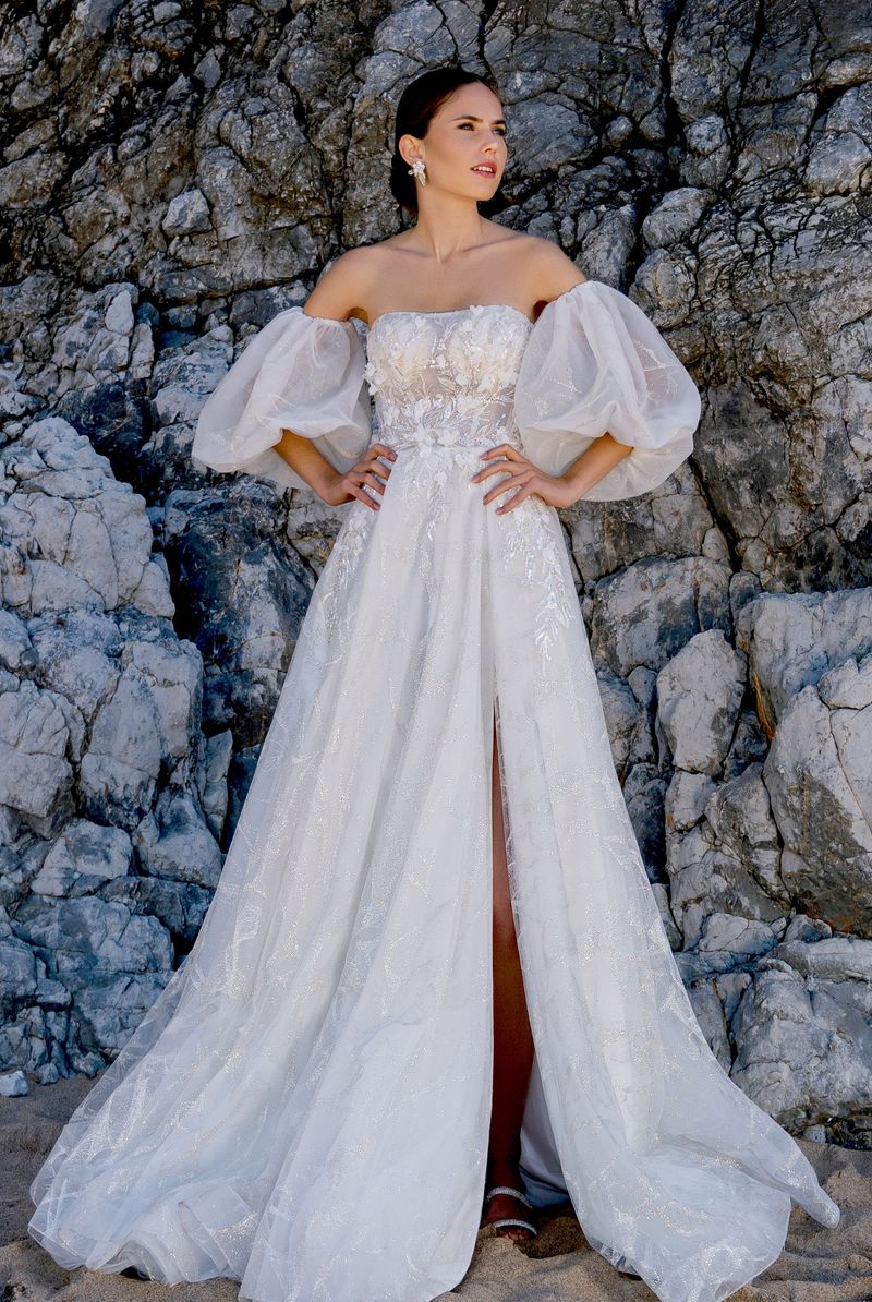 Custom-Made A-line Straight across Wedding Dress $1,990 | Devotion Dresses Custom-Made A-line Straight across Wedding Dress $1,990 | Devotion Dresses