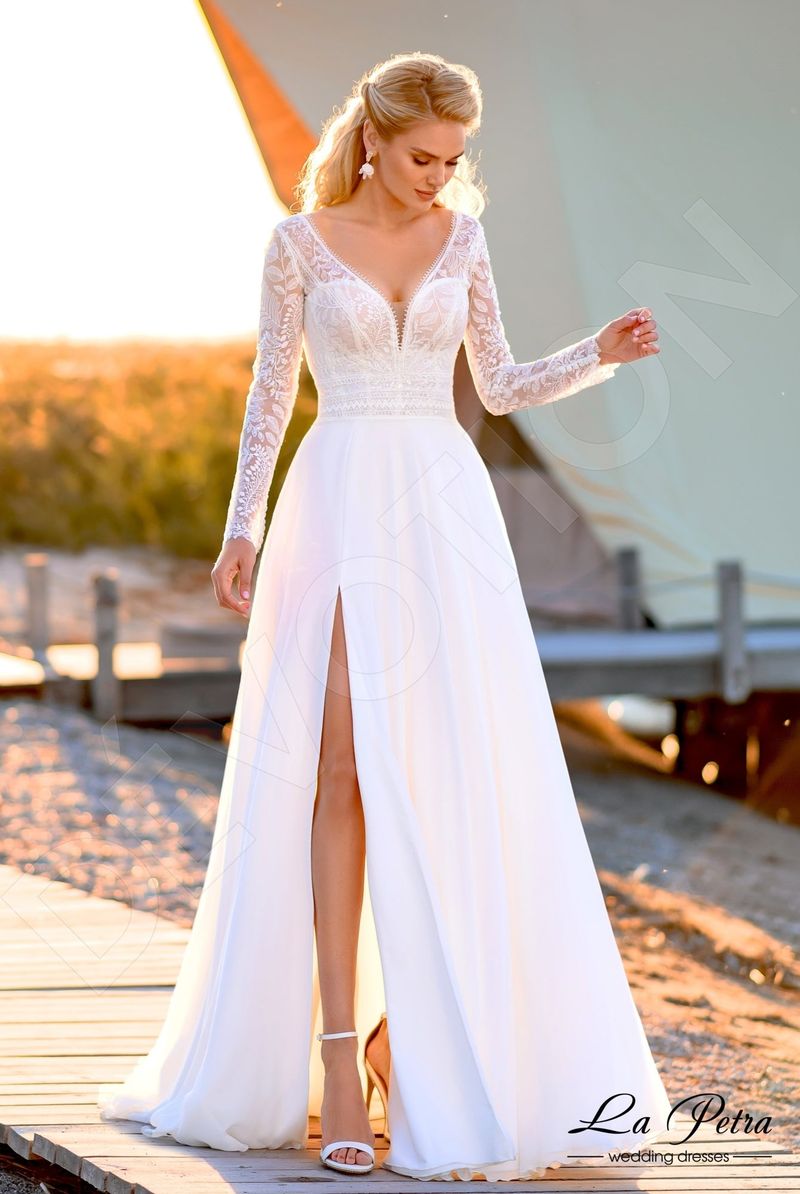 Custom-Made A-line V-neck Wedding Dress $2,090 | Devotion Dresses Custom-Made A-line V-neck Wedding Dress $2,090 | Devotion Dresses