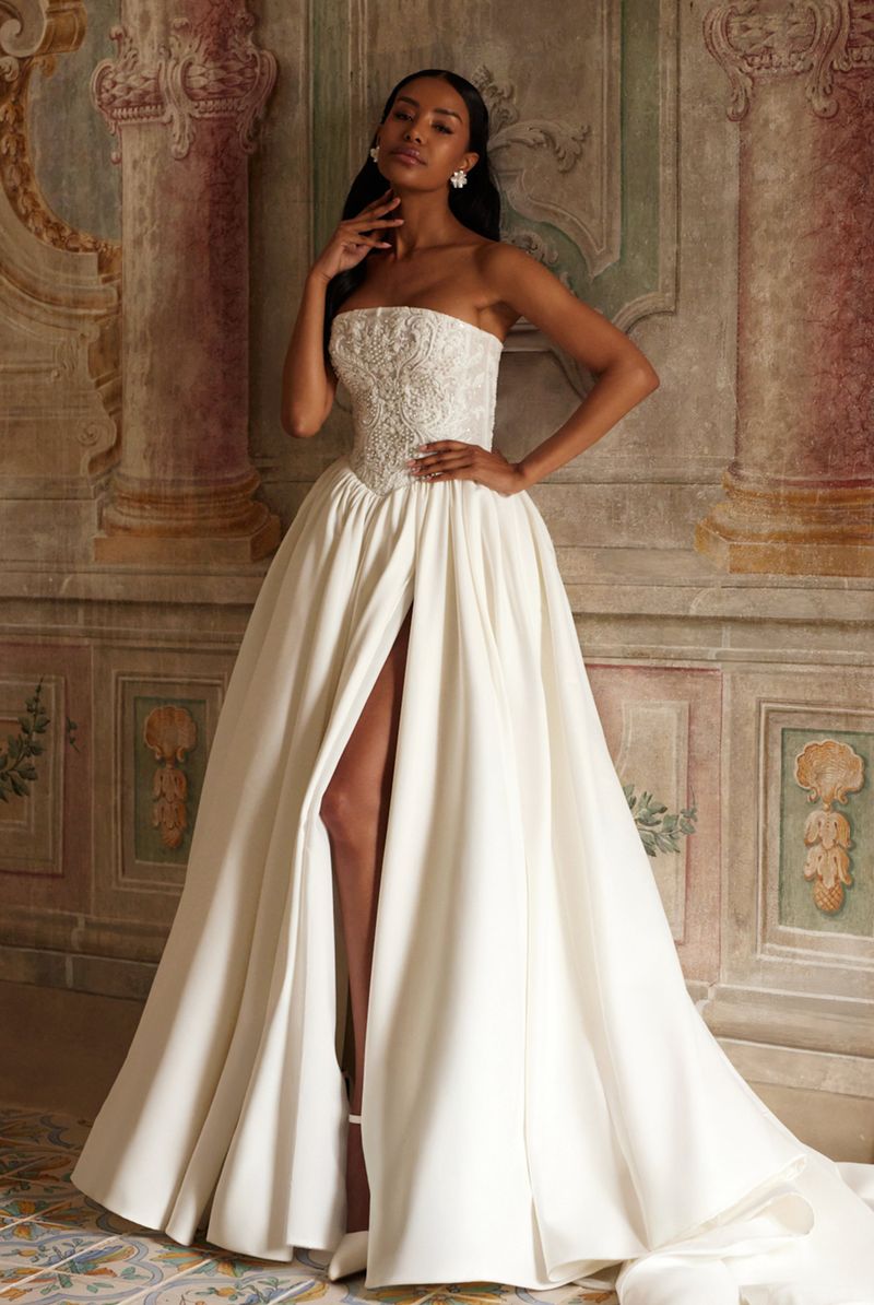 Custom-Made A-line Straight across Wedding Dress $2,250 | Devotion Dresses Custom-Made A-line Straight across Wedding Dress $2,250 | Devotion Dresses
