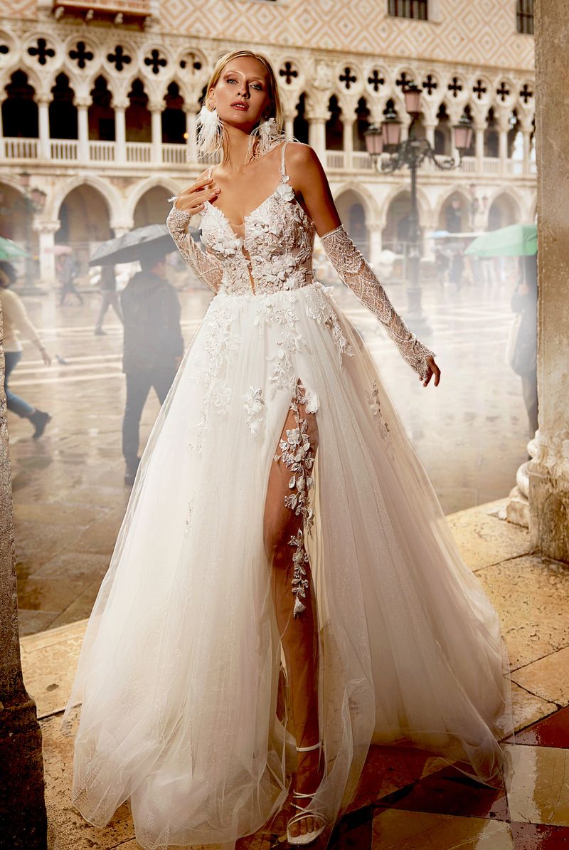 Custom-Made A-line V-neck Wedding Dress $2,380 | Devotion Dresses Custom-Made A-line V-neck Wedding Dress $2,380 | Devotion Dresses