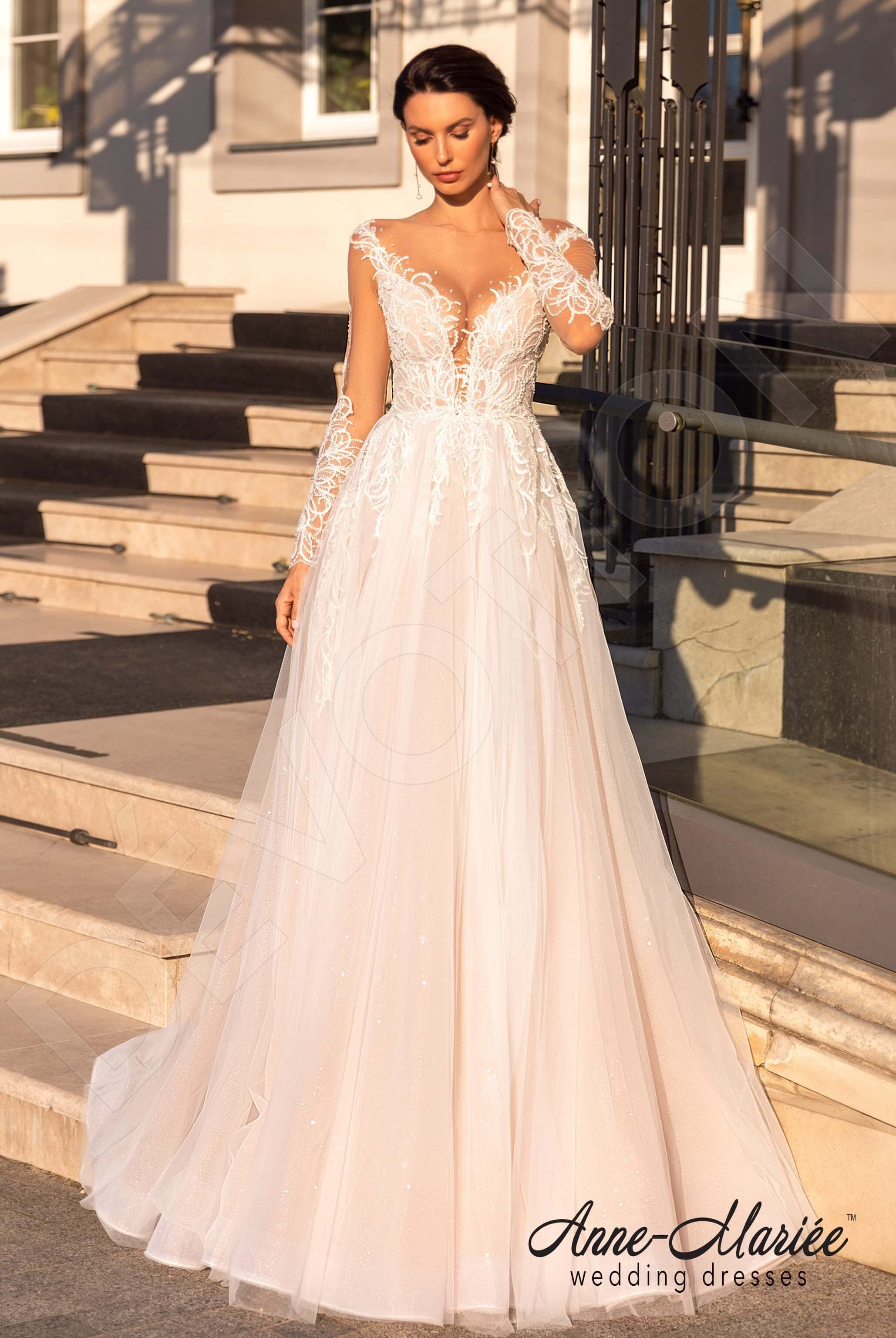 knee length dresses for ladies Peach Colored Ball Gown Wedding Dress