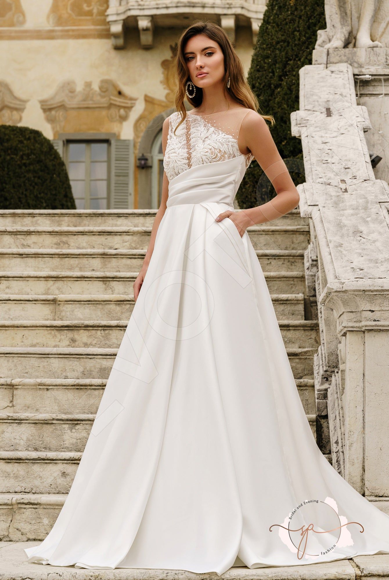 Custom-Made A-line Illusion Wedding Dress  $1,550 | Devotion Dresses