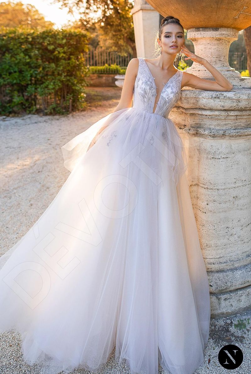 Custom-Made A-line Illusion Wedding Dress $2,130 | Devotion Dresses Custom-Made A-line Illusion Wedding Dress $2,130 | Devotion Dresses