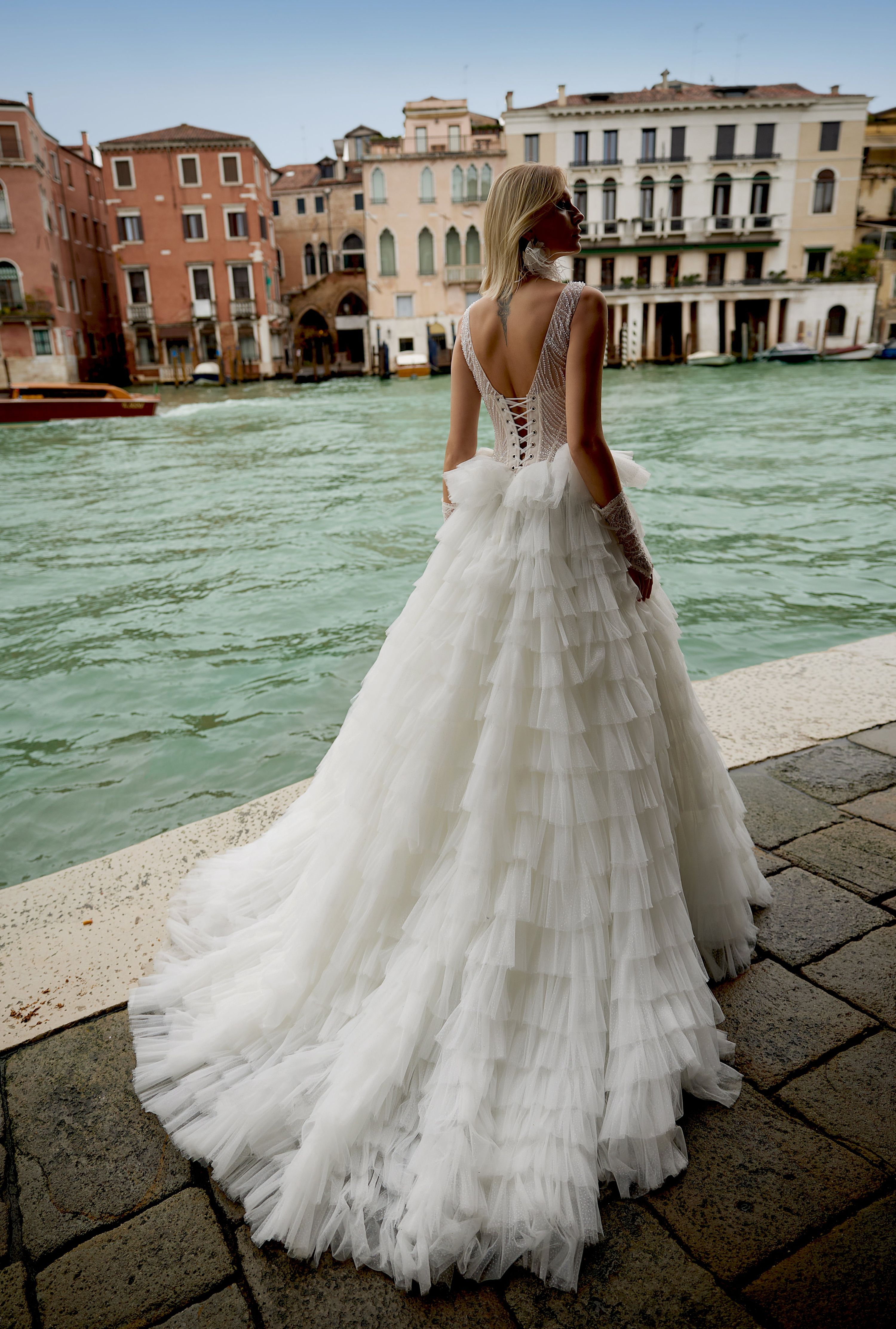 stella nova bead embellished dress Retro short front and long back one shoulder beaded satin princess wed   PreppyDress