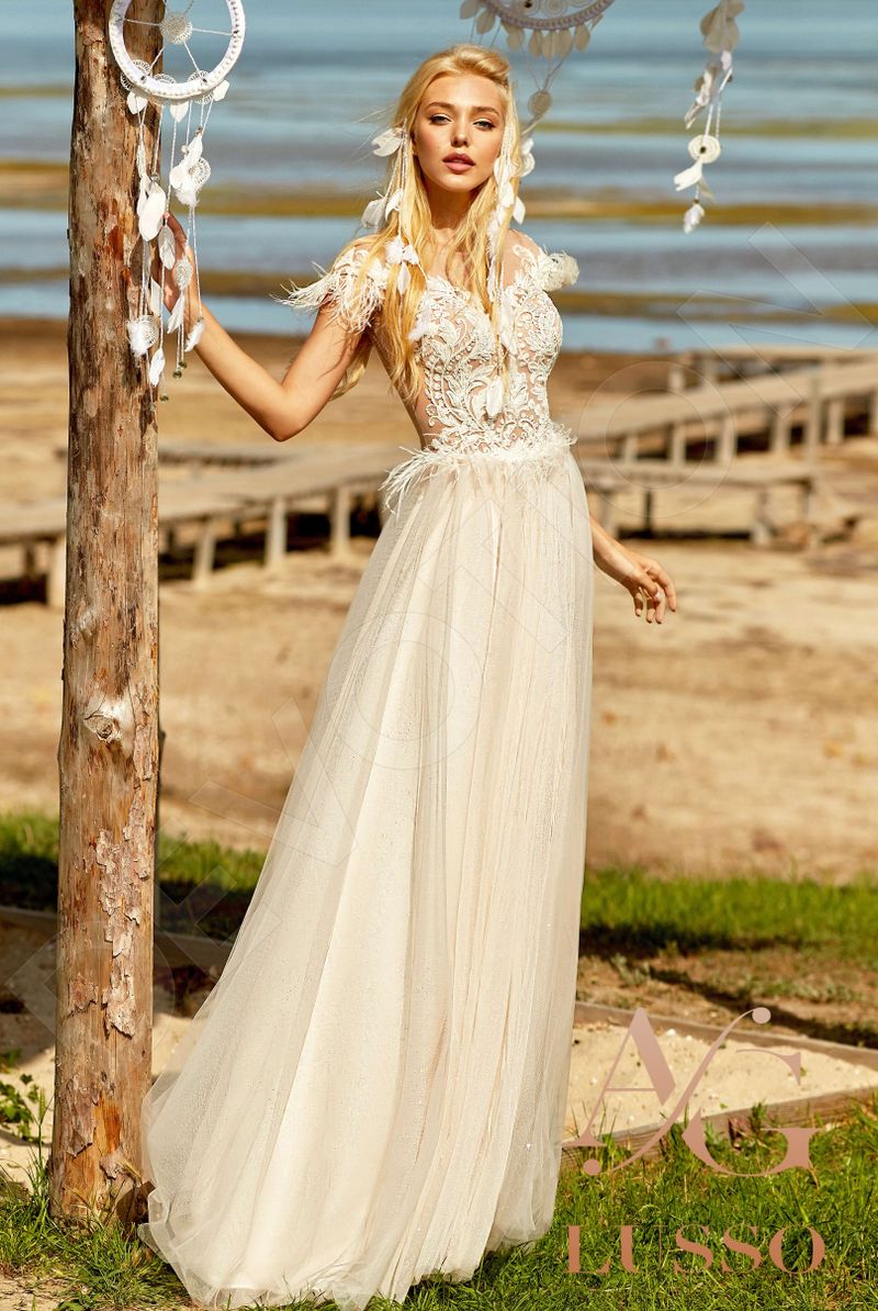 Custom-Made A-line Illusion Wedding Dress $1,690 | Devotion Dresses Custom-Made A-line Illusion Wedding Dress $1,690 | Devotion Dresses
