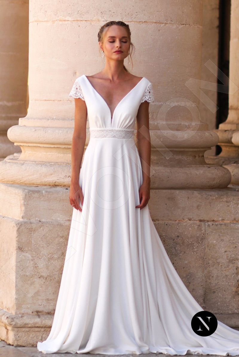 Custom-Made A-line Deep V-neck Wedding Dress $2,350 | Devotion Dresses Custom-Made A-line Deep V-neck Wedding Dress $2,350 | Devotion Dresses