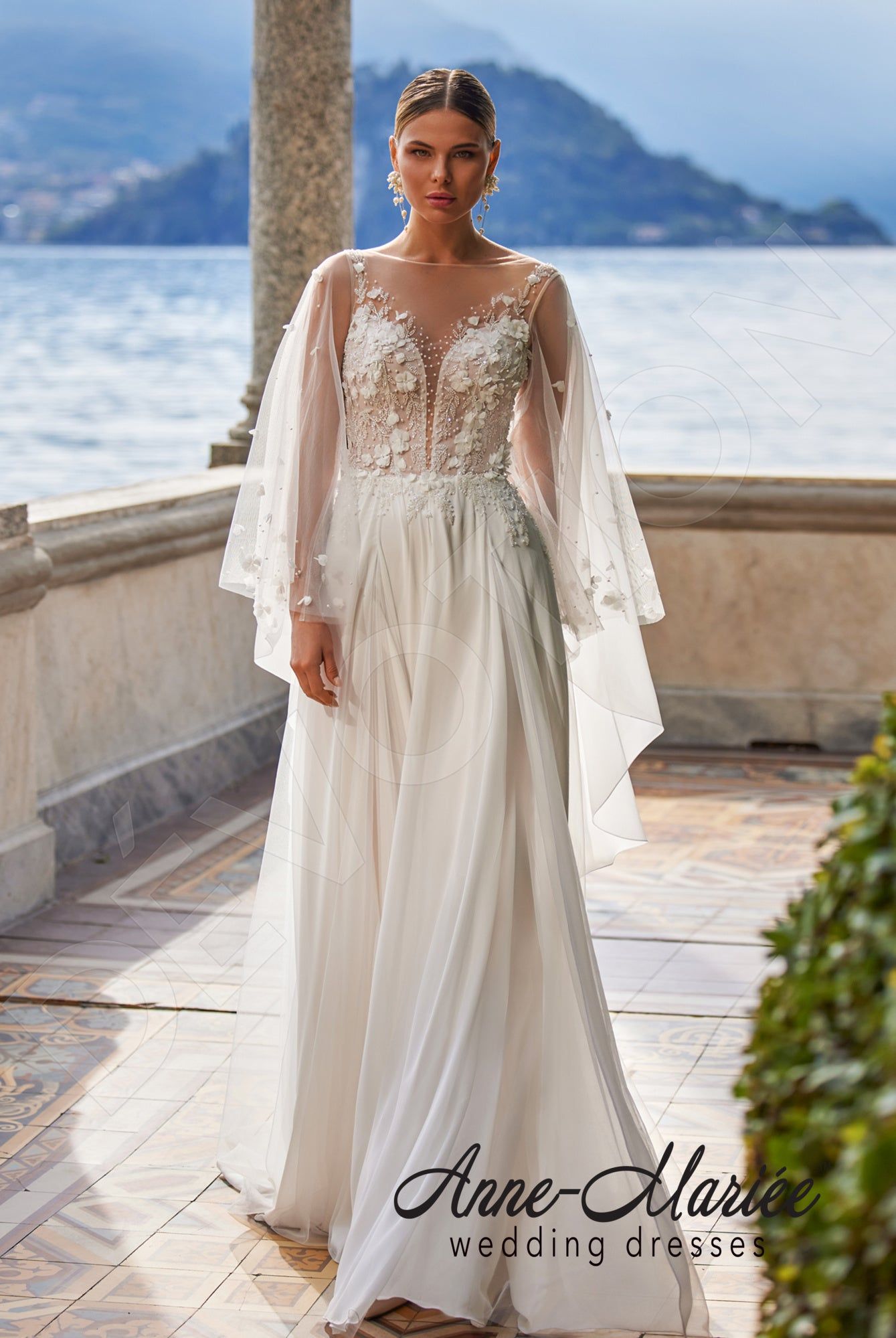 2018 boho wedding dresses KissProm White A-Line Lace Dress with Appliques, White / 12 piece construction cccyoutube Color:TIE-DYE PINK Adelyn Rae Ainsley Floral