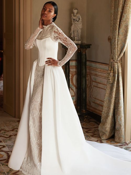 2 in 1 dress wedding With Detachable Skirt TANYA BRIDAL please check our Color Chart) Save Two-in-One Wedding Dresses | Detachable
