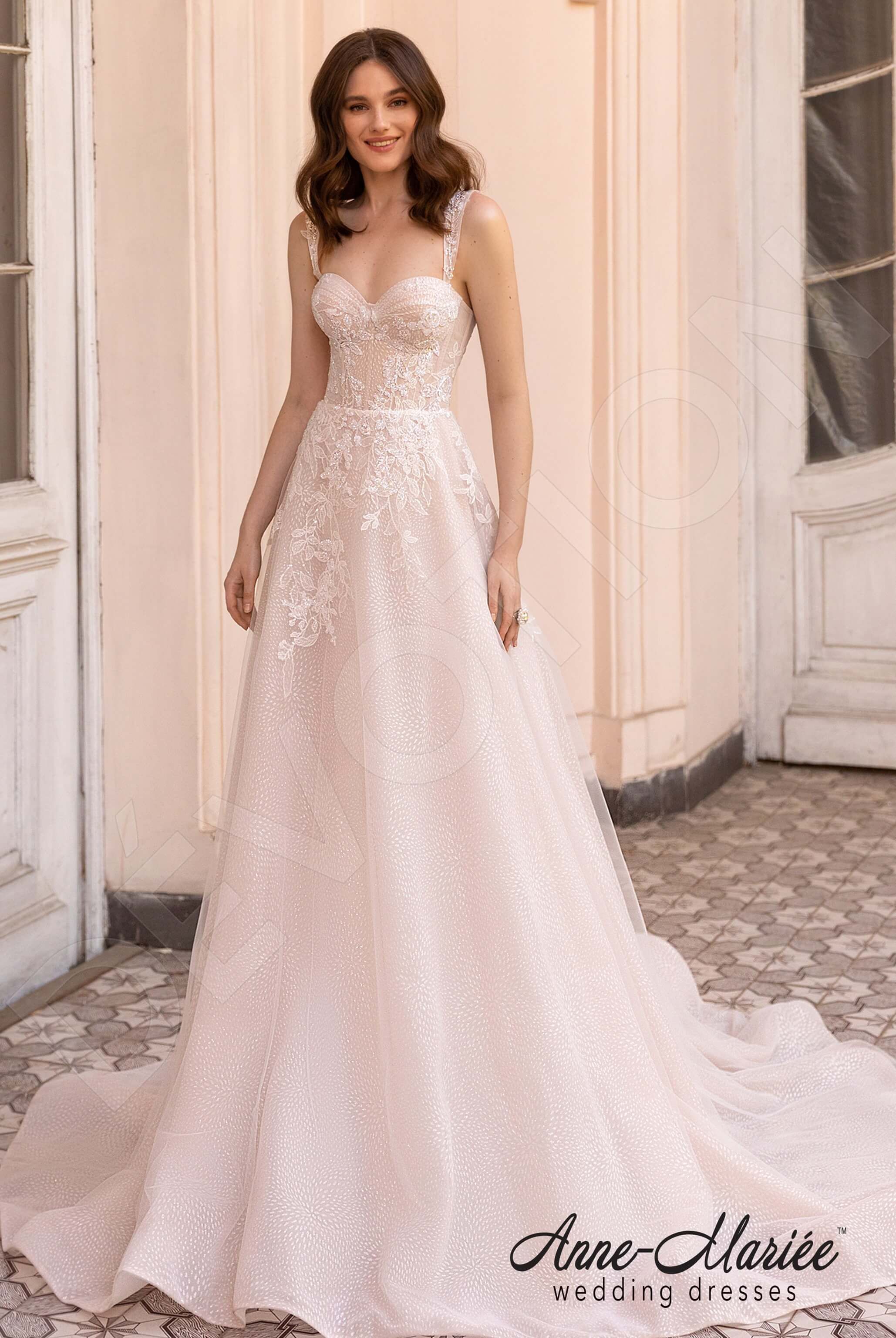 powder pink wedding dress Off the Shoulder Vintage Wedding Dresses Lace Applique Pink Wedding Dresses AWD1120