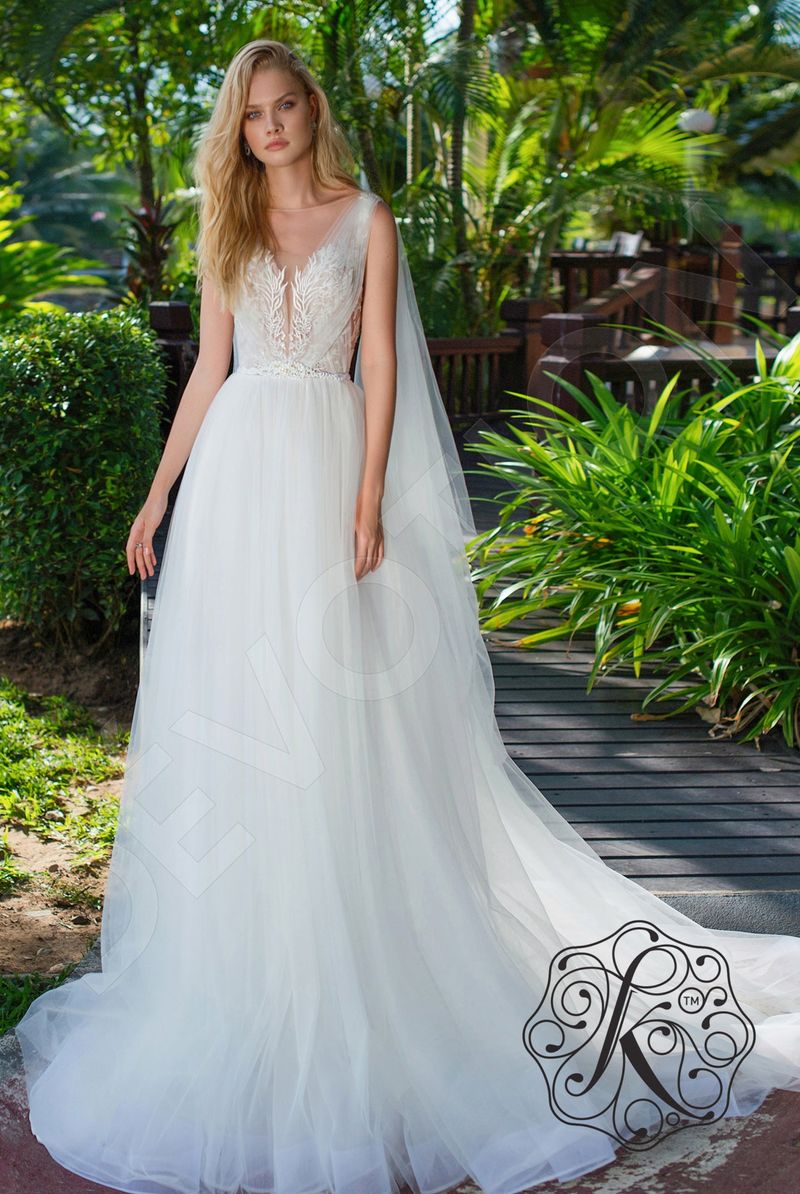 Custom-Made A-line Illusion Wedding Dress $1,990 | Devotion Dresses Custom-Made A-line Illusion Wedding Dress $1,990 | Devotion Dresses