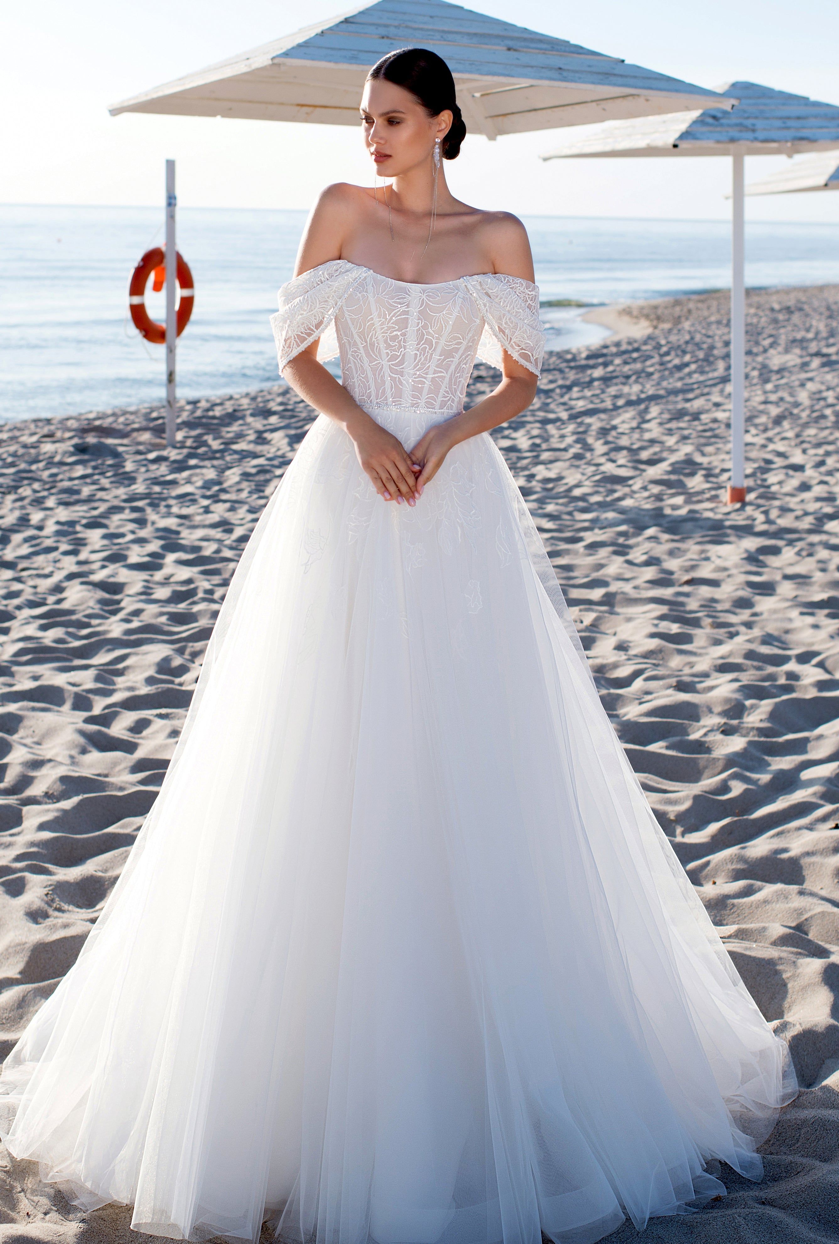 off white a line dress A-line Off Shoulder White Satin Tea-Length Homecoming Dress