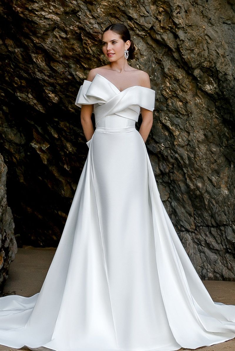 Custom-Made A-line Off-shoulder Wedding Dress $2,250 | Devotion Dresses Custom-Made A-line Off-shoulder Wedding Dress $2,250 | Devotion Dresses