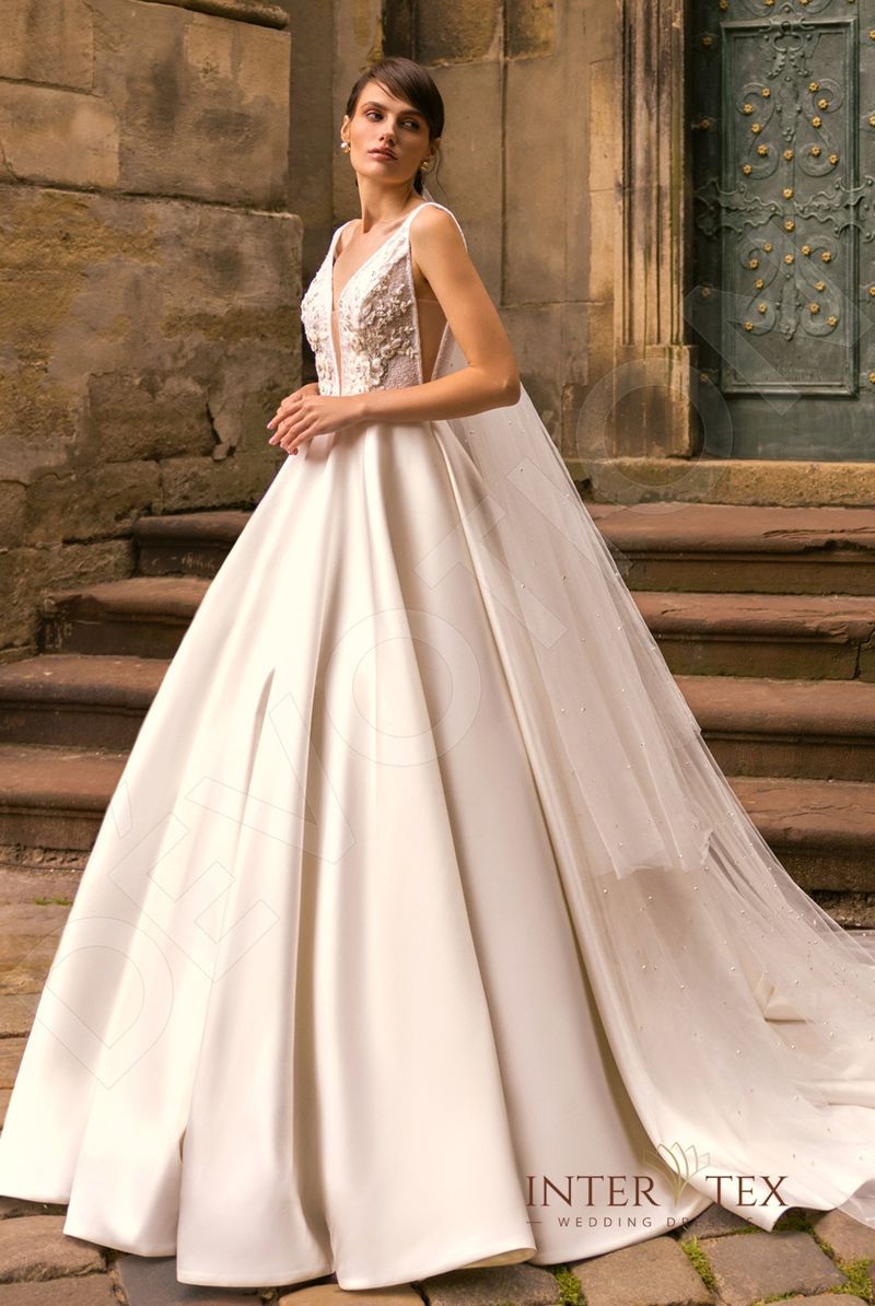illusion wedding dress designers Fitted Silk Wedding Dress Cap Sleeves