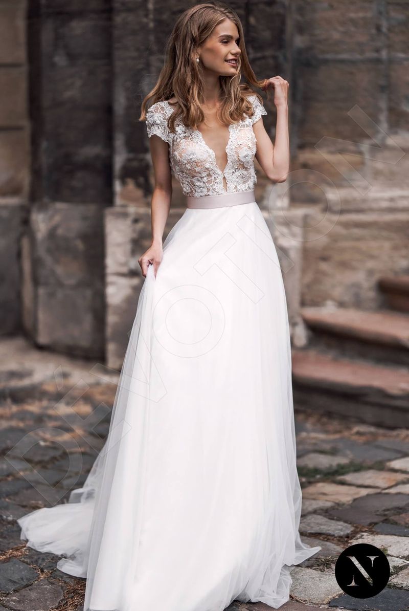 Custom-Made A-line Illusion Wedding Dress $1,990 | Devotion Dresses Custom-Made A-line Illusion Wedding Dress $1,990 | Devotion Dresses