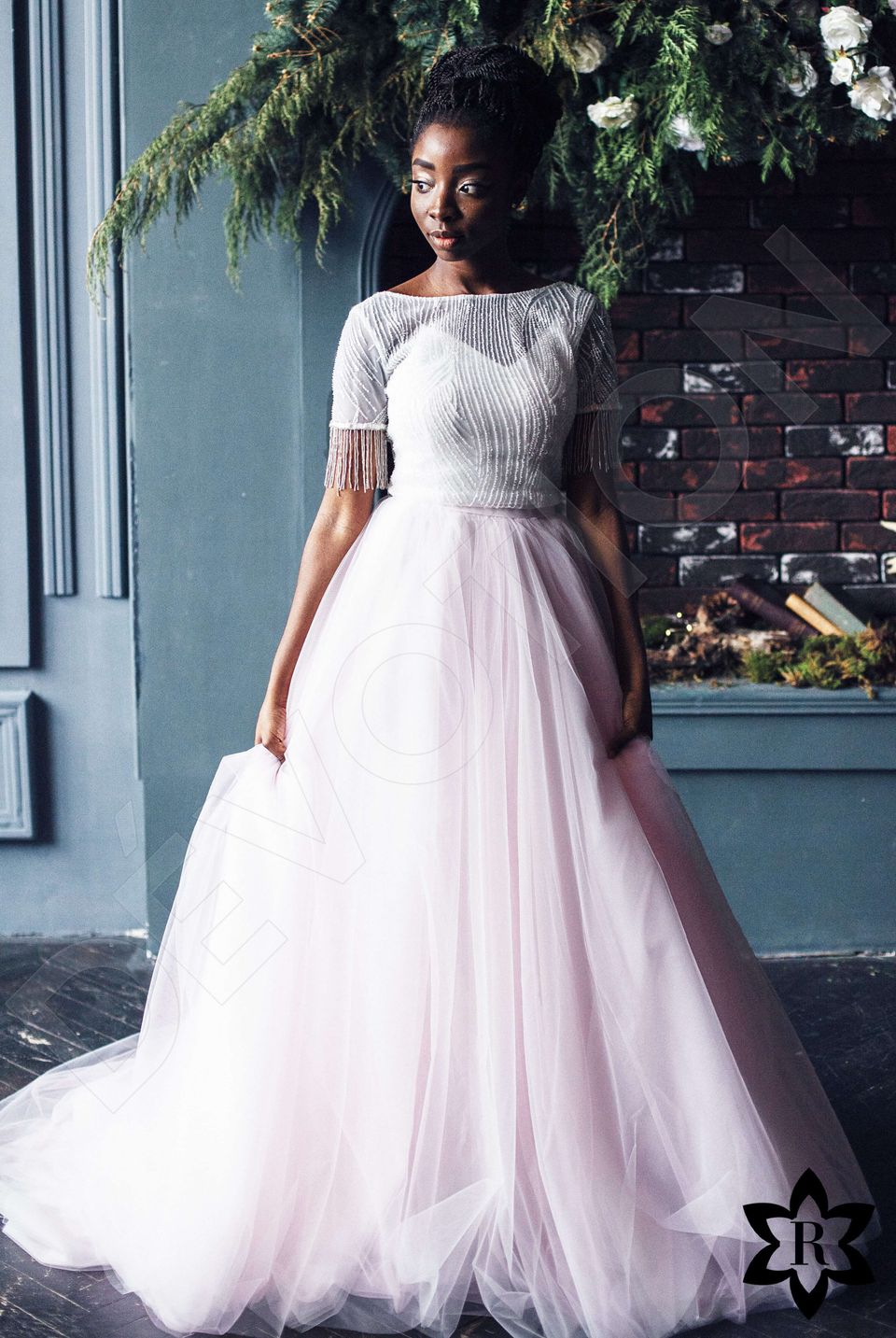 a line jersey dresses Jersey A-Line Crew Neck 3D Flowers Formal Dresses Gracins