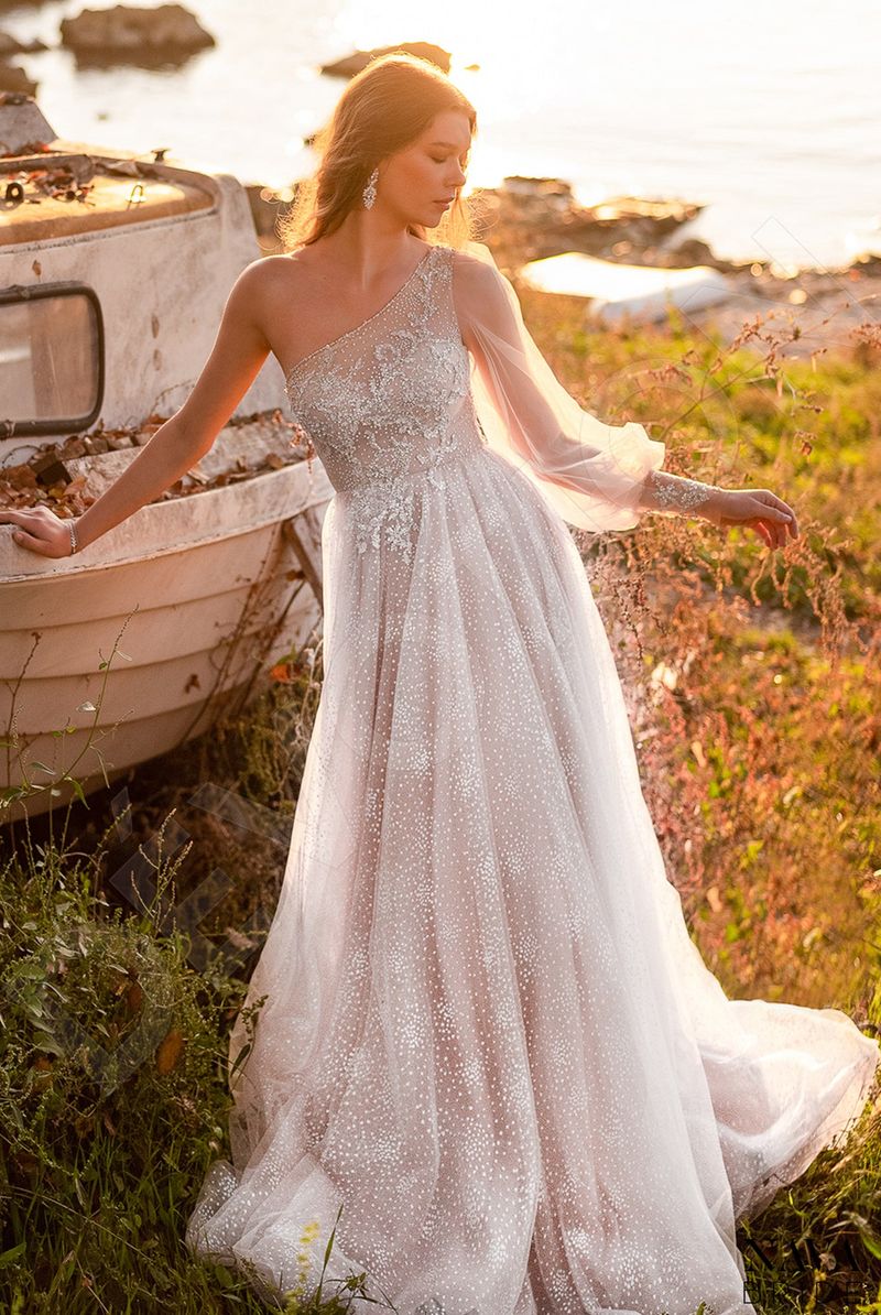 Joel Custom-Made A-line One shoulder Neckline Wedding Dress Joel Custom-Made A-line One shoulder Neckline Wedding Dress