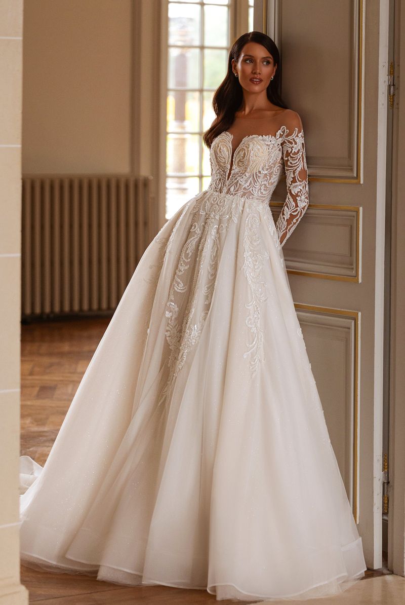Custom-Made A-line Illusion Wedding Dress $2,400 | Devotion Dresses Custom-Made A-line Illusion Wedding Dress $2,400 | Devotion Dresses