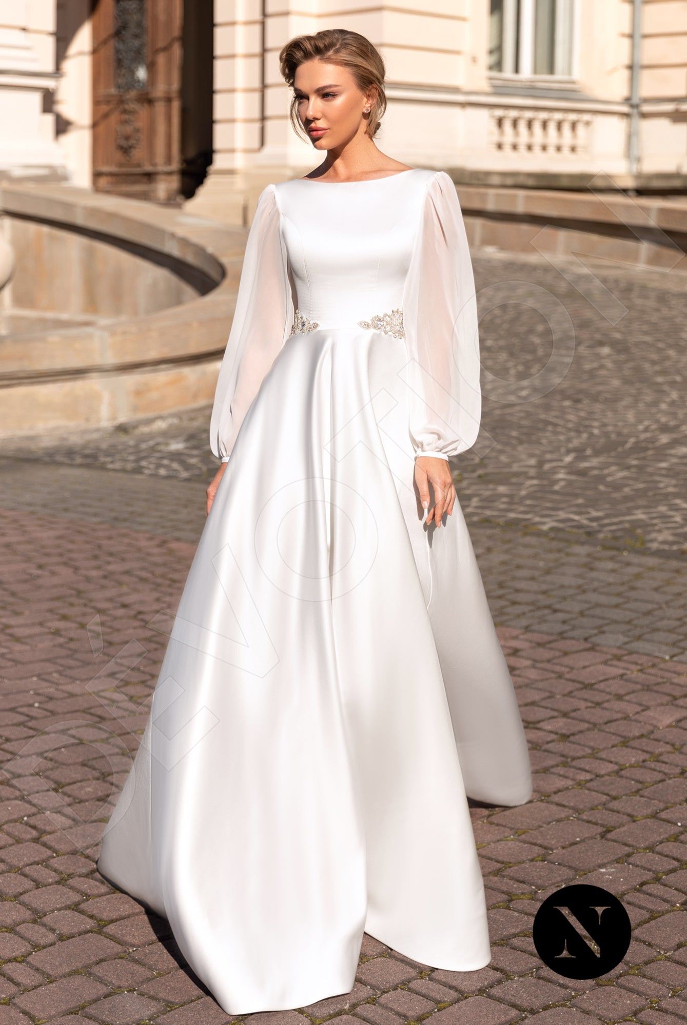 Custom-Made A-line Bateau Wedding Dress  $1,990 | Devotion Dresses