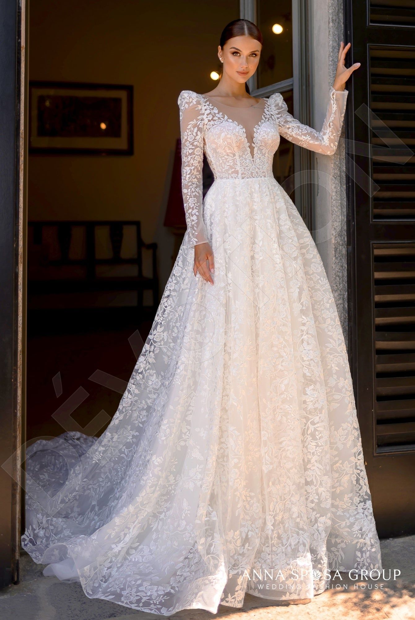 knee length dresses for ladies Nox Anabel JE1026L Prom Dress - White/Nude main image 0