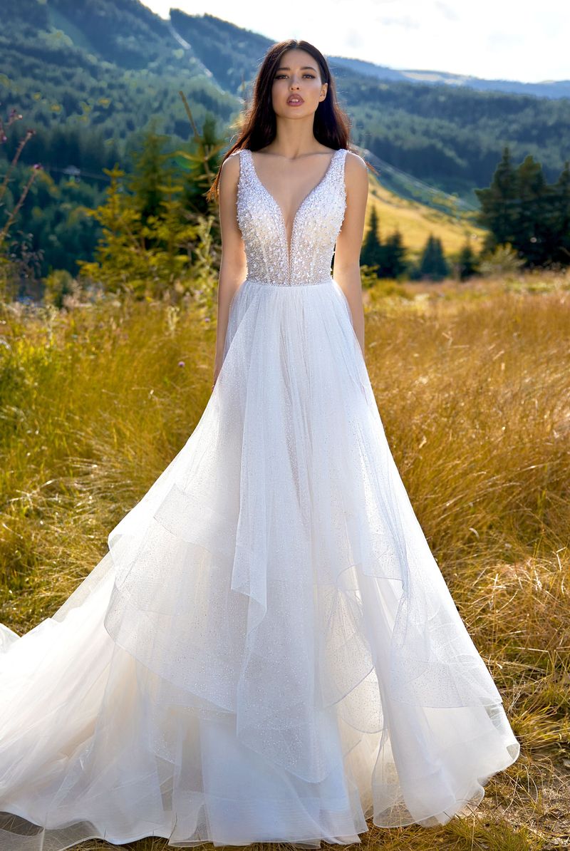 Custom-Made A-line Deep V-neck Wedding Dress $2,070 | Devotion Dresses Custom-Made A-line Deep V-neck Wedding Dress $2,070 | Devotion Dresses