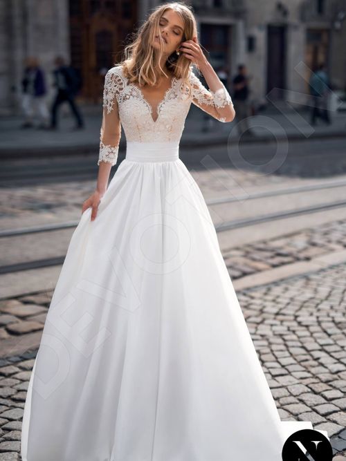 Three-Quarter Sleeve Wedding Dresses | Refined & Vintage | Devotion Dresses Three-Quarter Sleeve Wedding Dresses | Refined & Vintage | Devotion Dresses