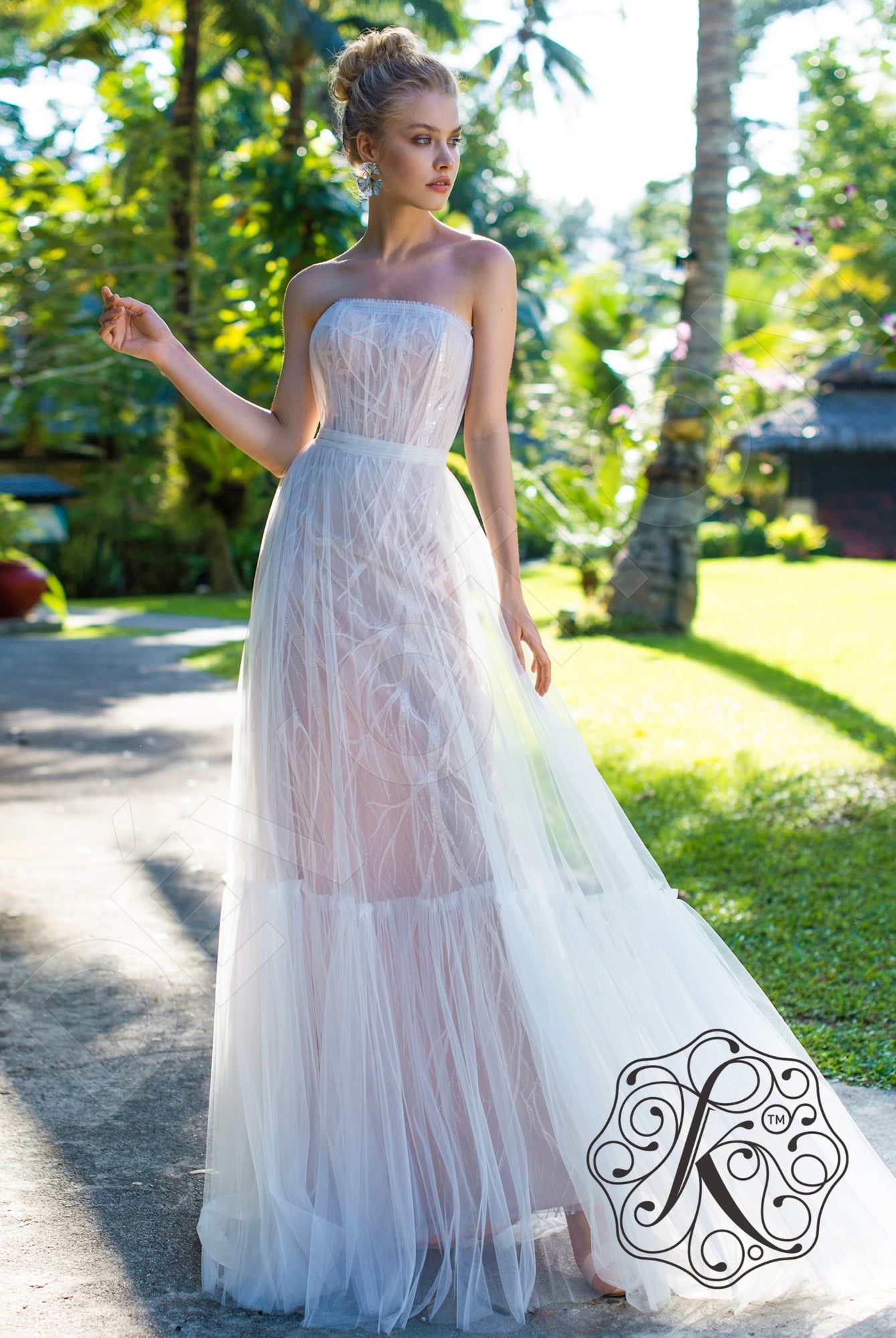 knee length dresses for ladies Elegant Straps Lace Crepe A-Line Wedding Dress main image 1