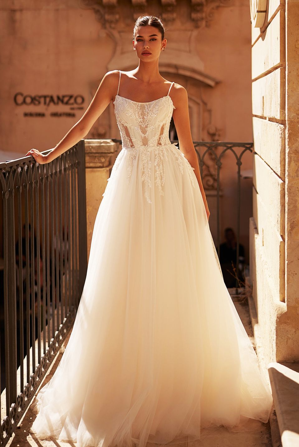 scoop neck wedding dress a line Long Sleeves Lace Weddding Bridal Gown TN250 delicate pleating Savine Custom-Made A-line Scoop