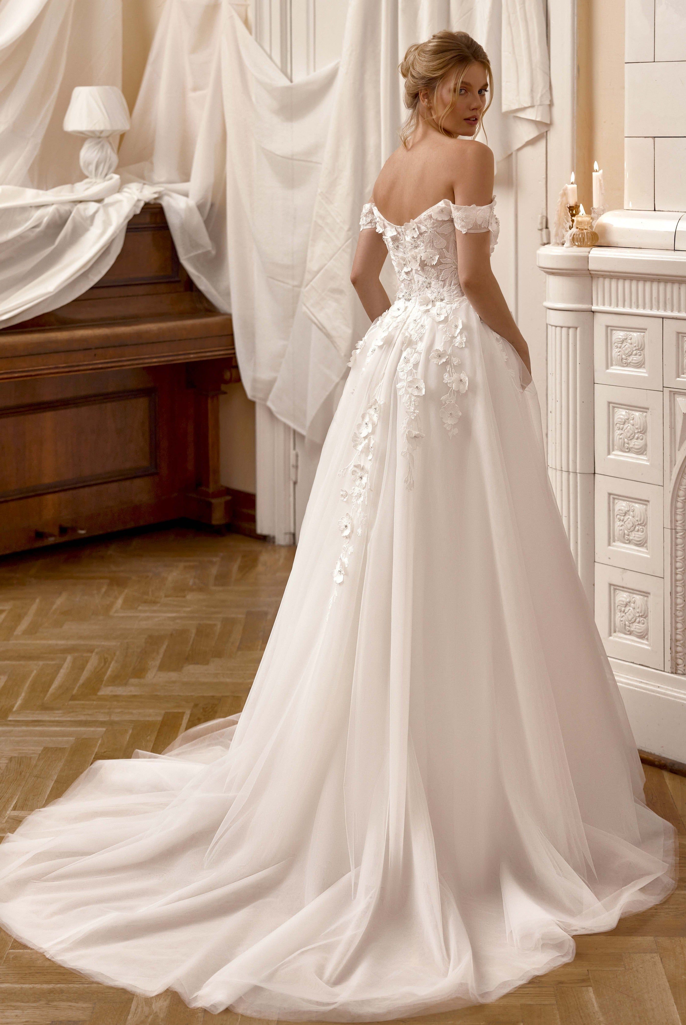 sachin and babi light blue dress The Gentry Gown-Custom Western Wedding Dress with Lace – A Western Wedding  Co