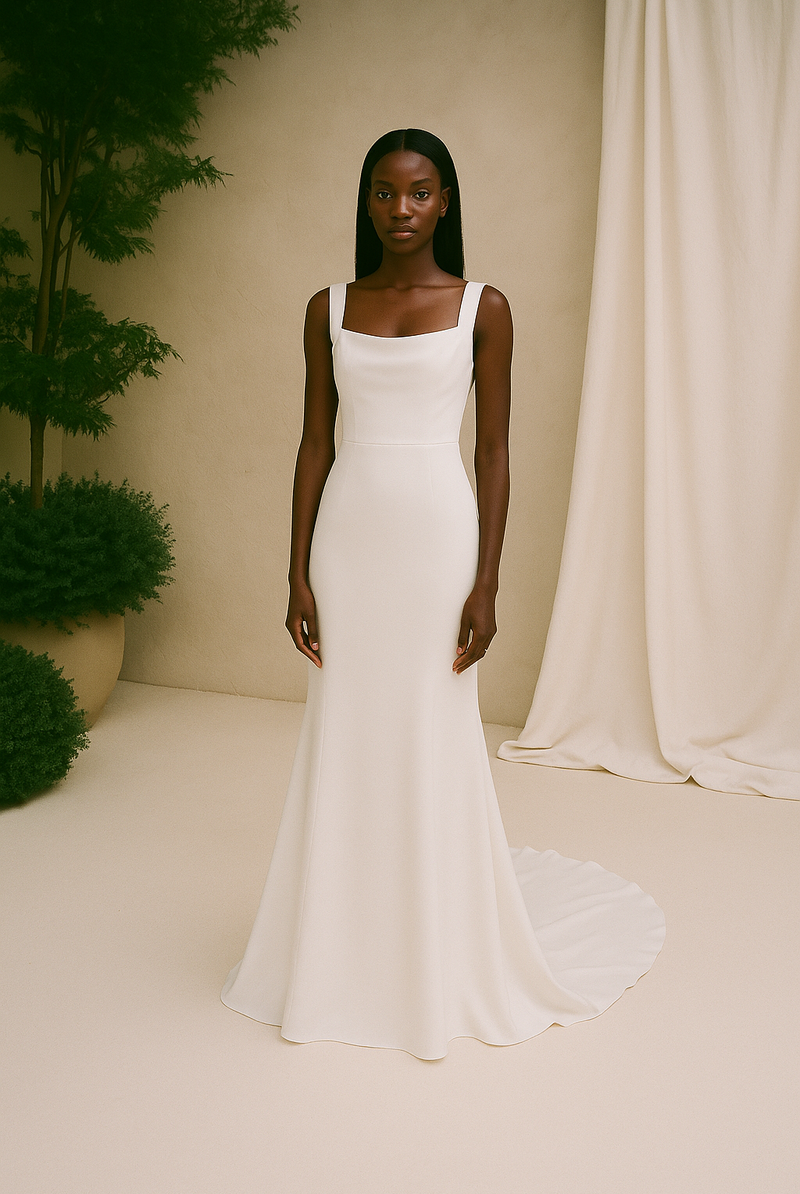 Custom-Made A-line Straight across Wedding Dress $615 | Devotion Dresses Custom-Made A-line Straight across Wedding Dress $615 | Devotion Dresses